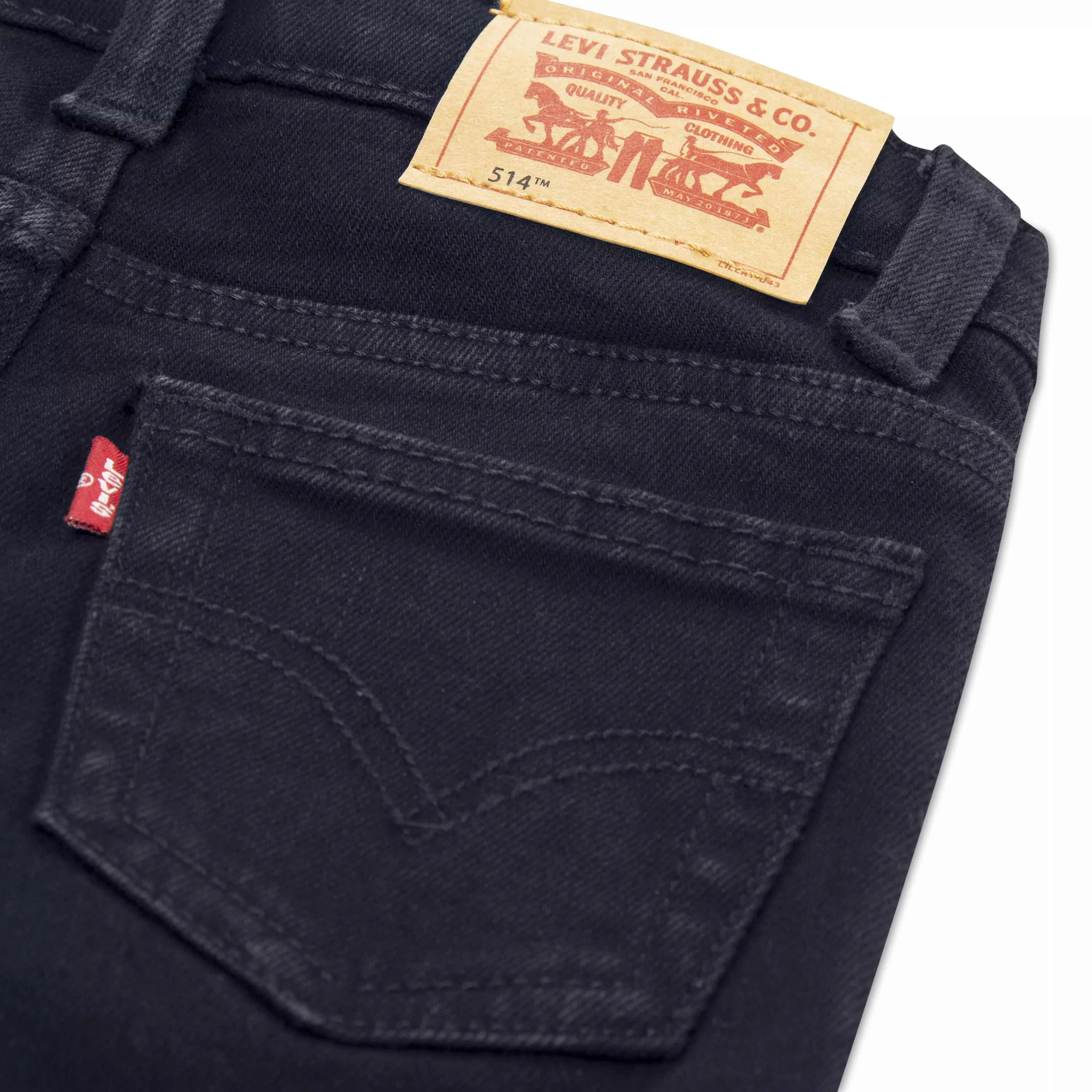 Levi's Little Boys' 514 Straight Fit Black Wash Denim Jeans - BLACK