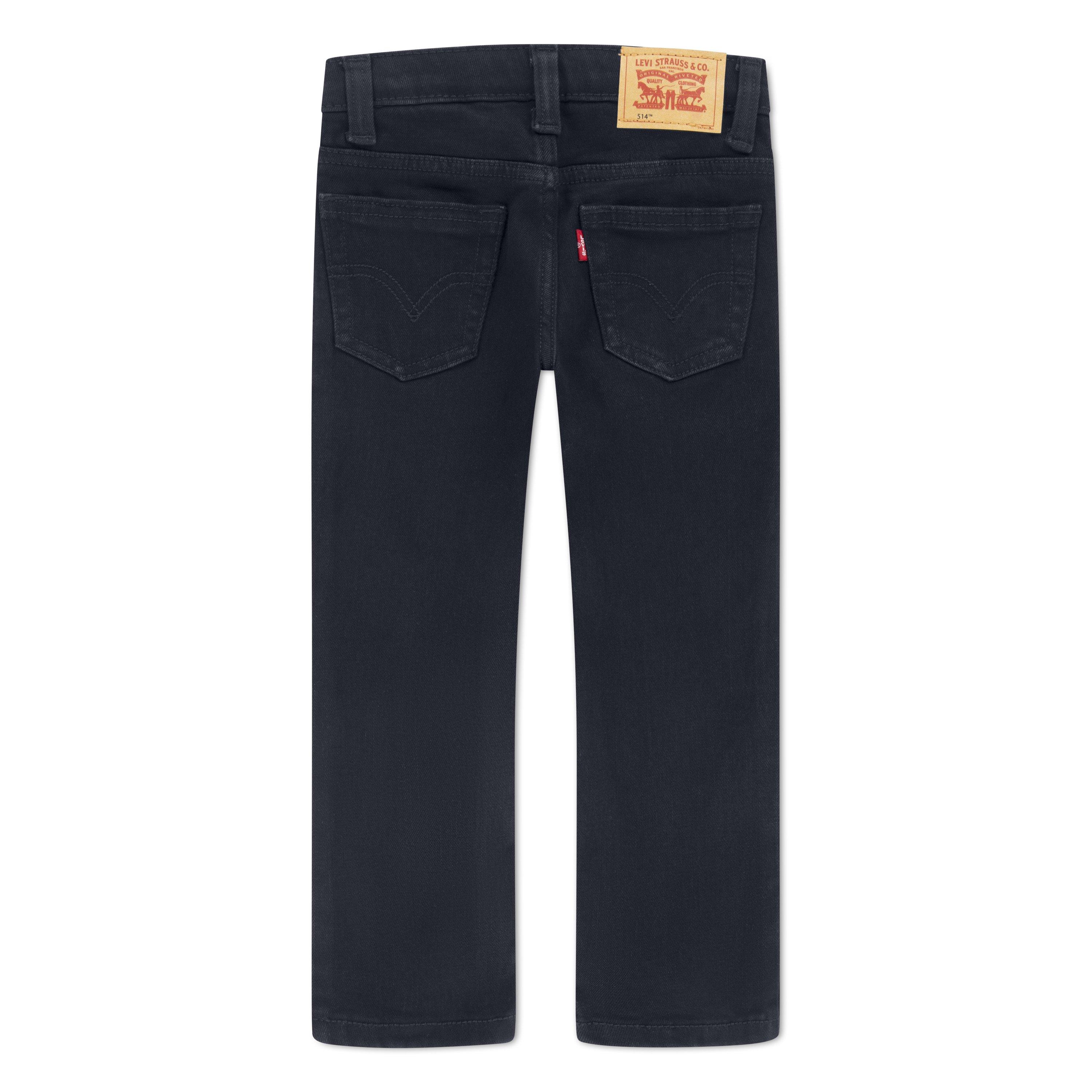 Levi's 514 Straight Fit Big Boys' Black Wash Denim Jeans
