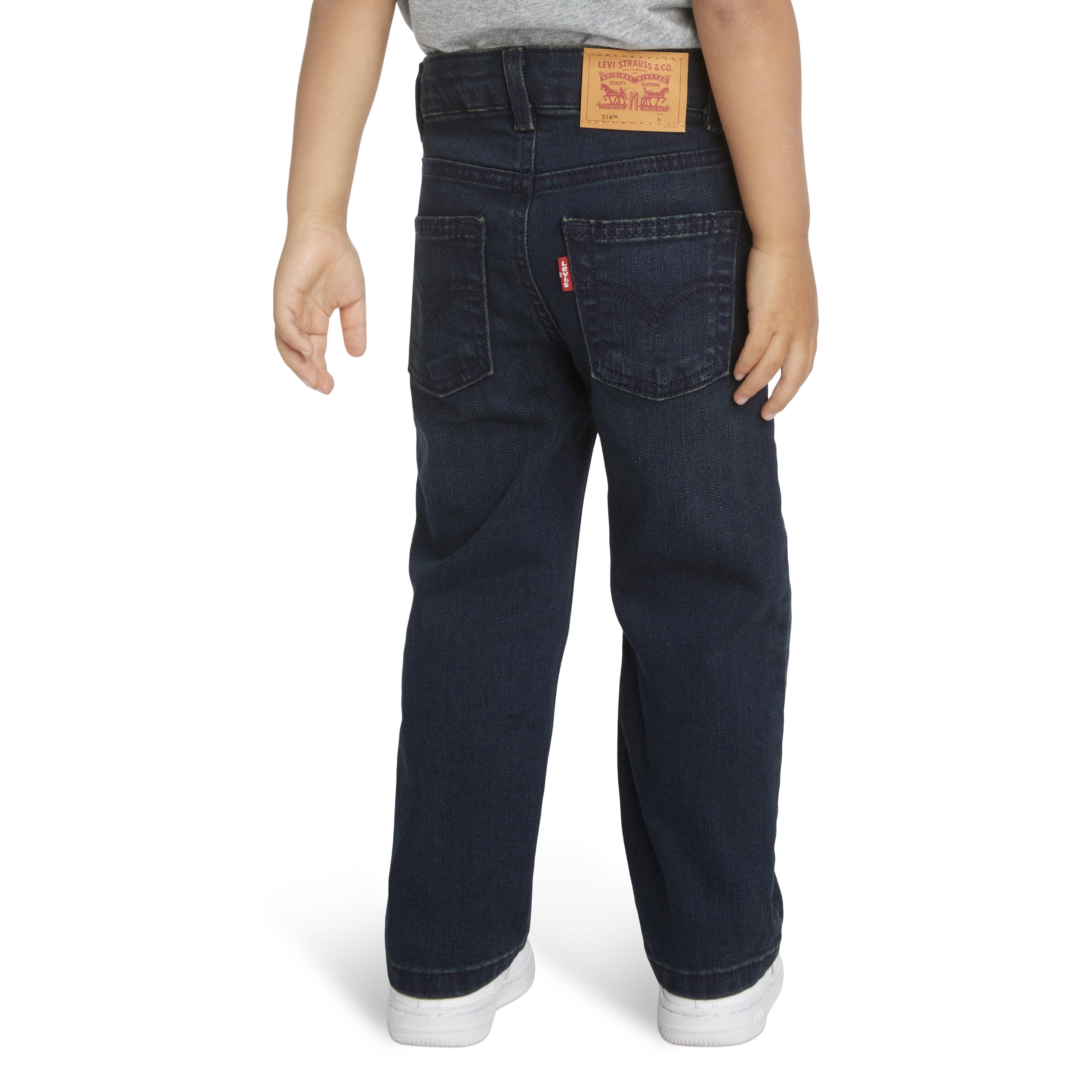 Levi's 514 Straight Fit Toddler Boys' Dark Blue Wash Denim Jeans