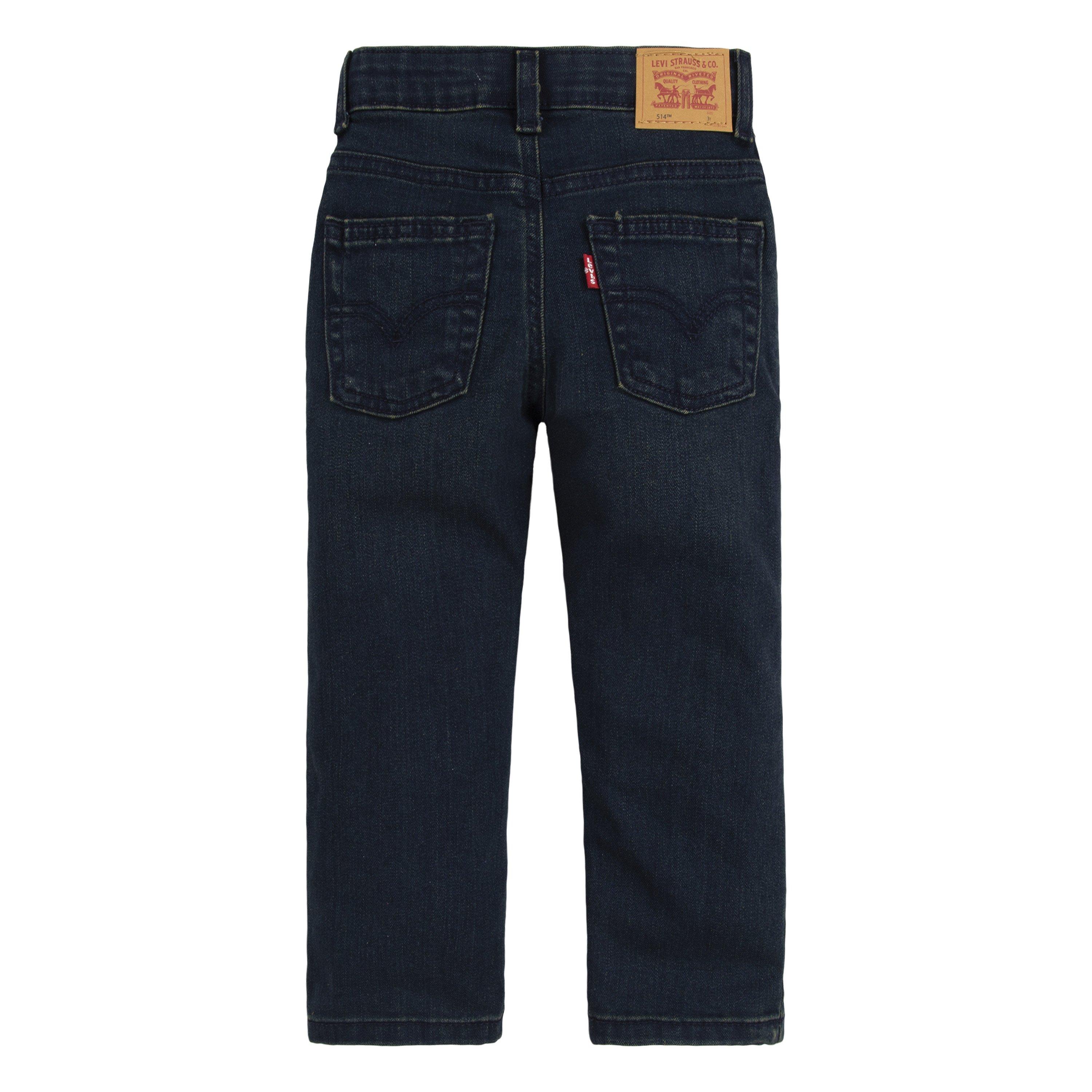 Levi's 514 Straight Fit Toddler Boys' Dark Blue Wash Denim Jeans