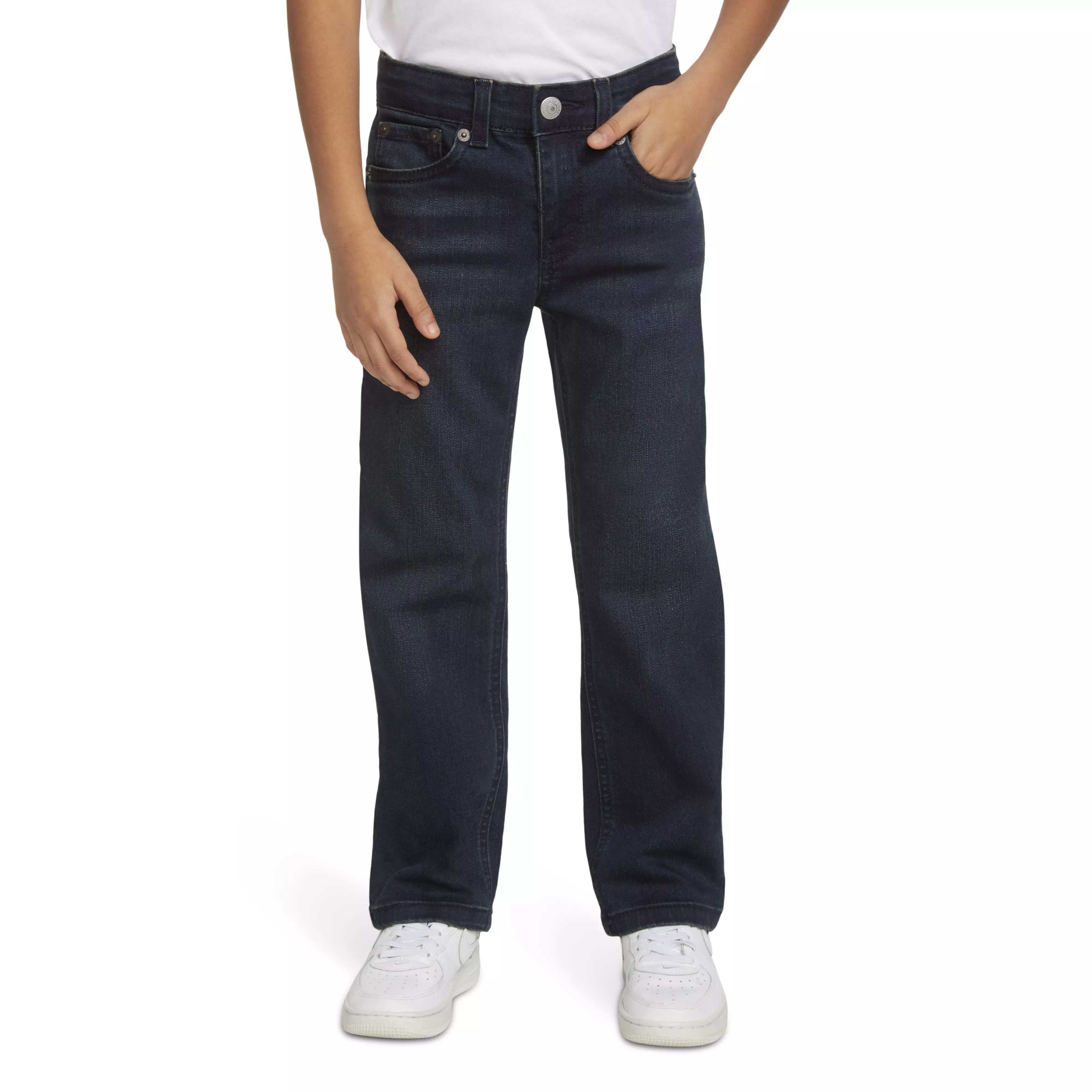 Levi's Little Boys' 514 Straight Fit Dark Blue Wash Denim Jeans - DK BLUE