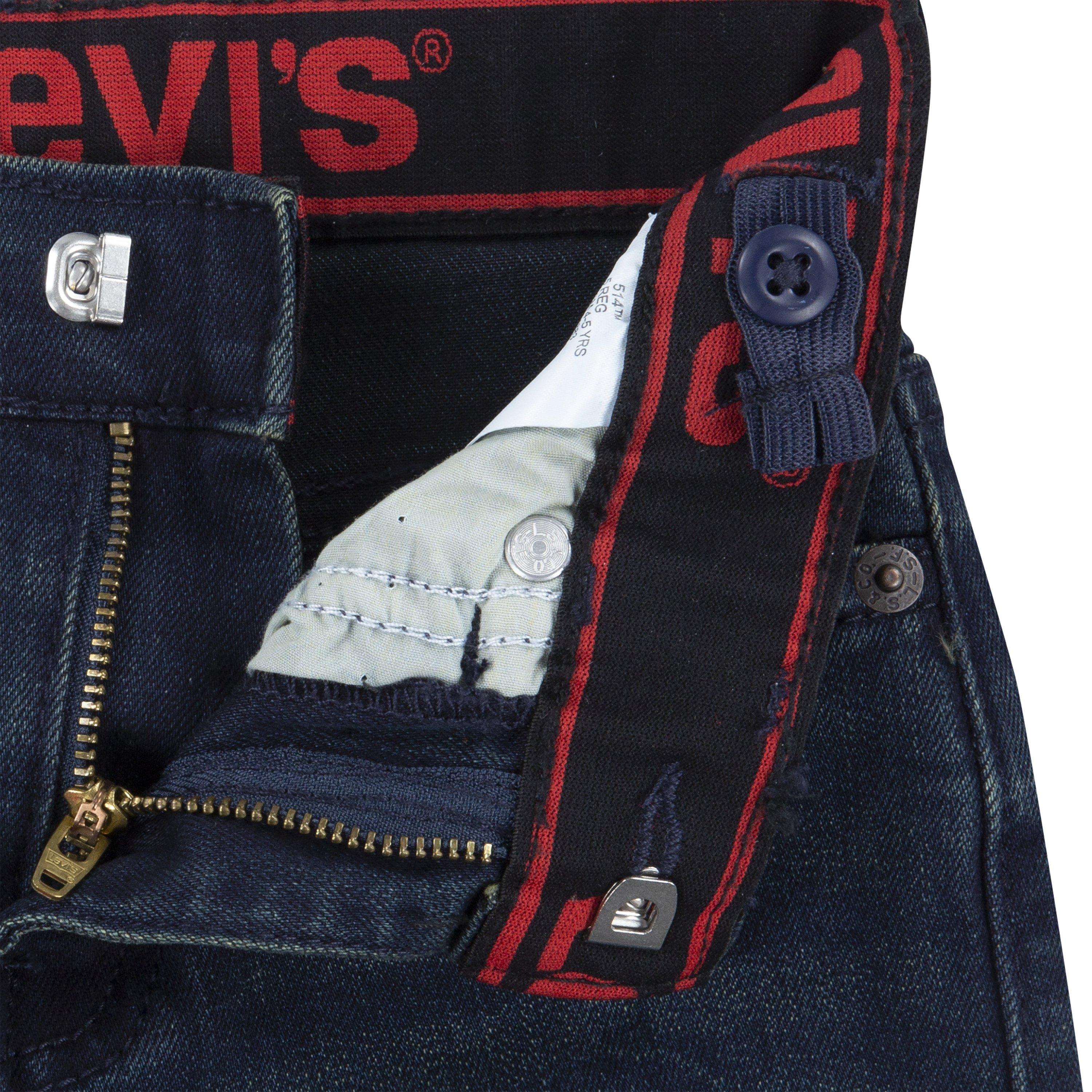 Levi's 514 Straight Fit Little Boys' Dark Blue Wash Denim Jeans