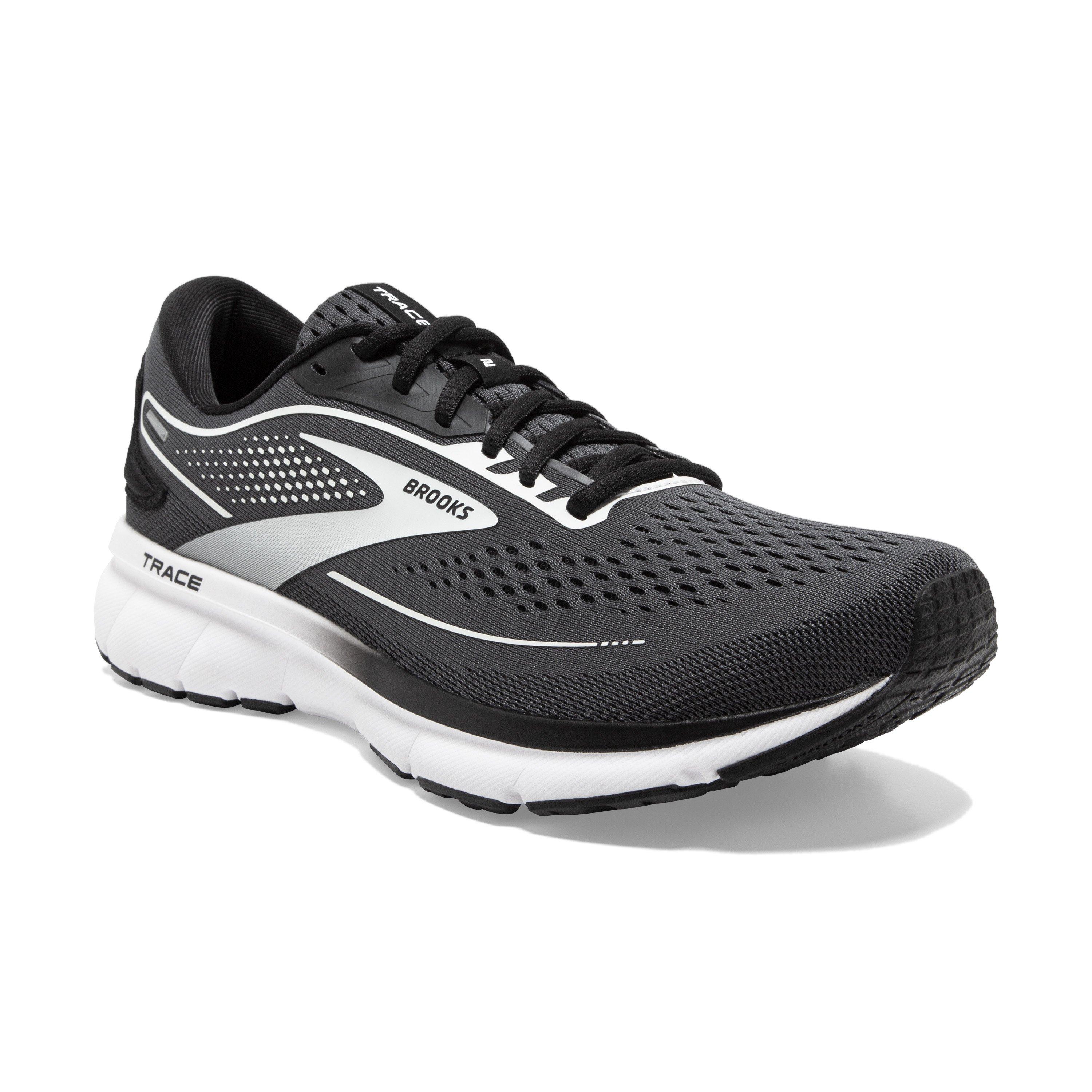 Brooks Trace 2 "Black/White/Silver" Women's Running Shoe - BLACK/WHITE/SILVER Thumbnail View 3