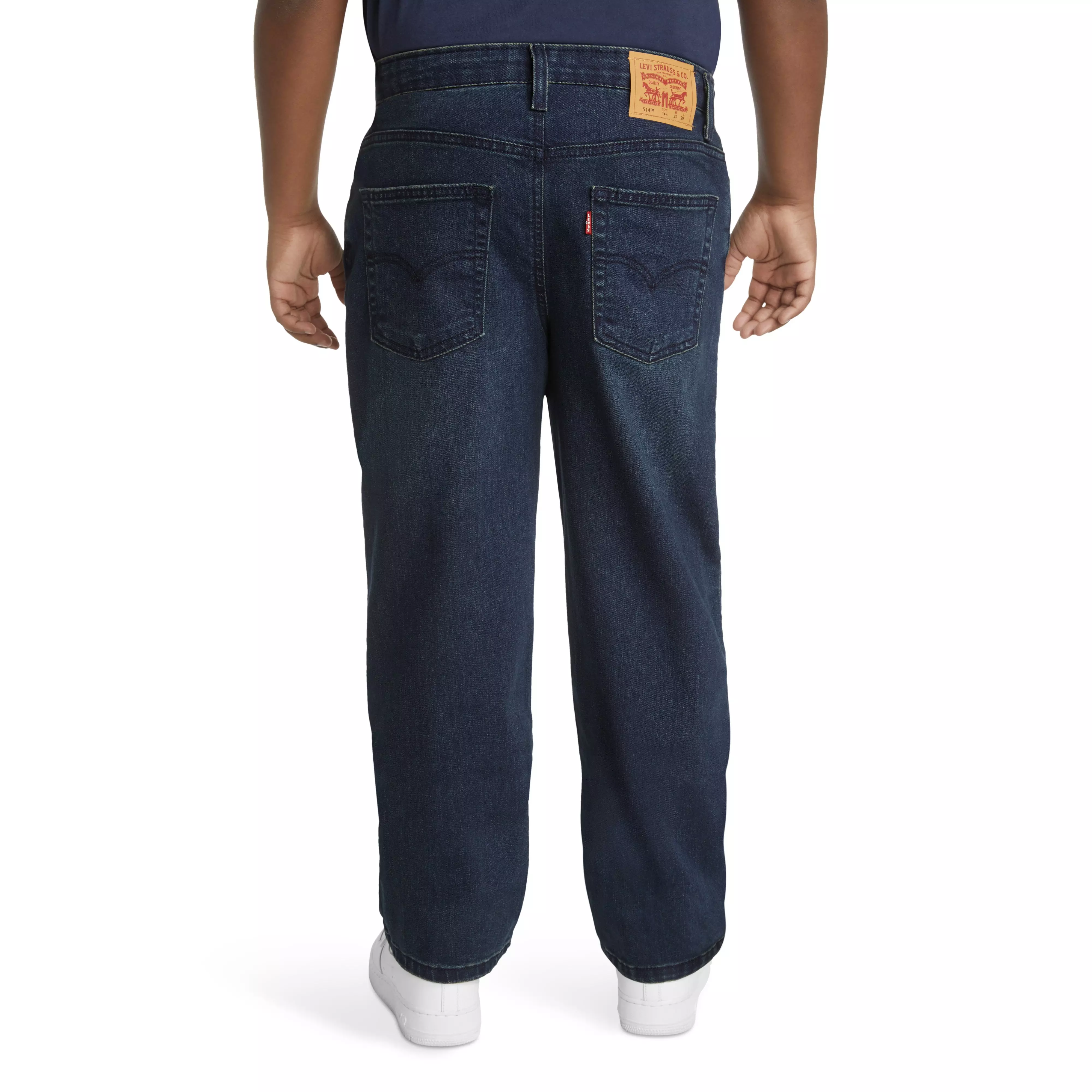 Levi's Big Boys' 514 Straight Fit Dark Blue Wash Denim Jeans - DK BLUE