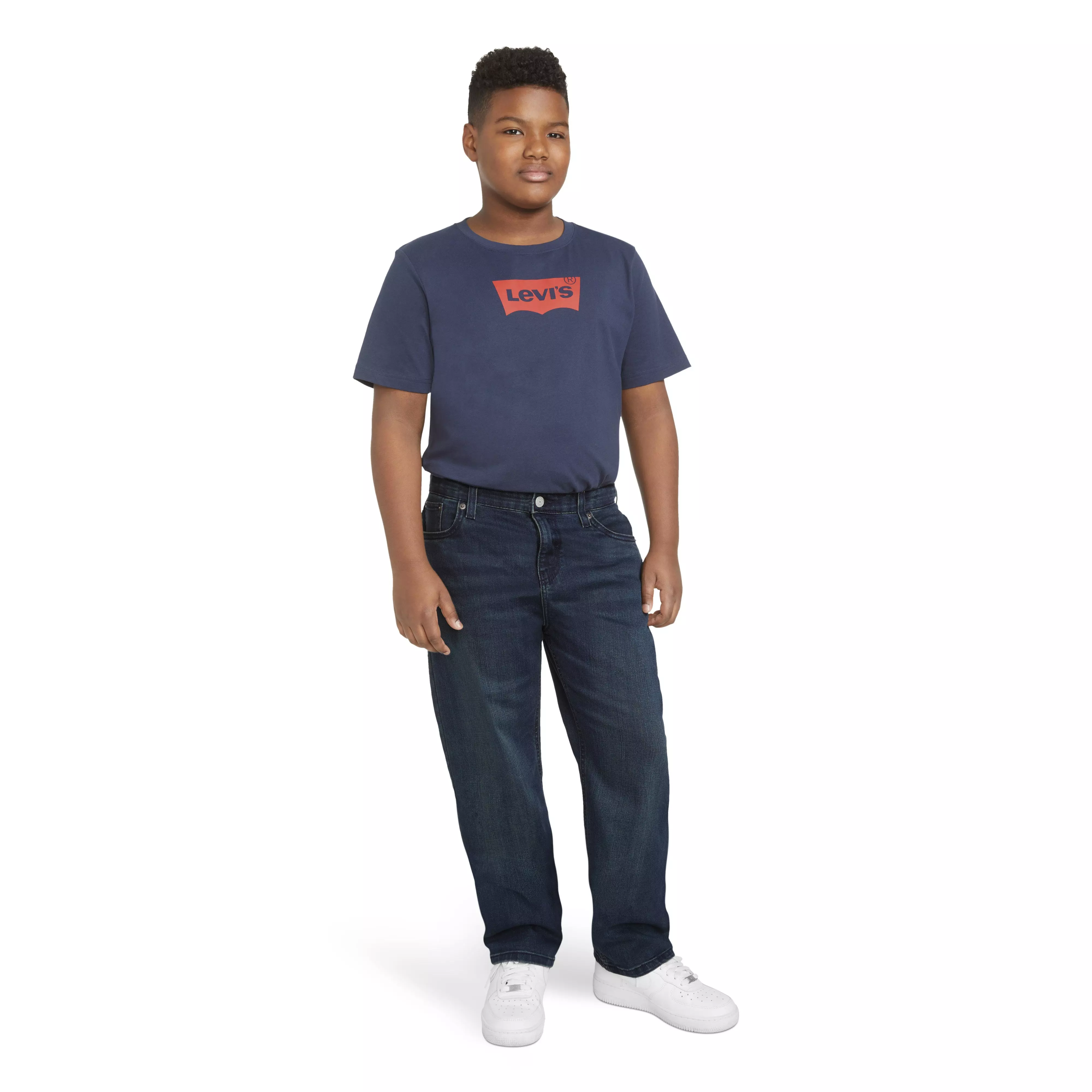Levi's Big Boys' 514 Straight Fit Dark Blue Wash Denim Jeans - DK BLUE