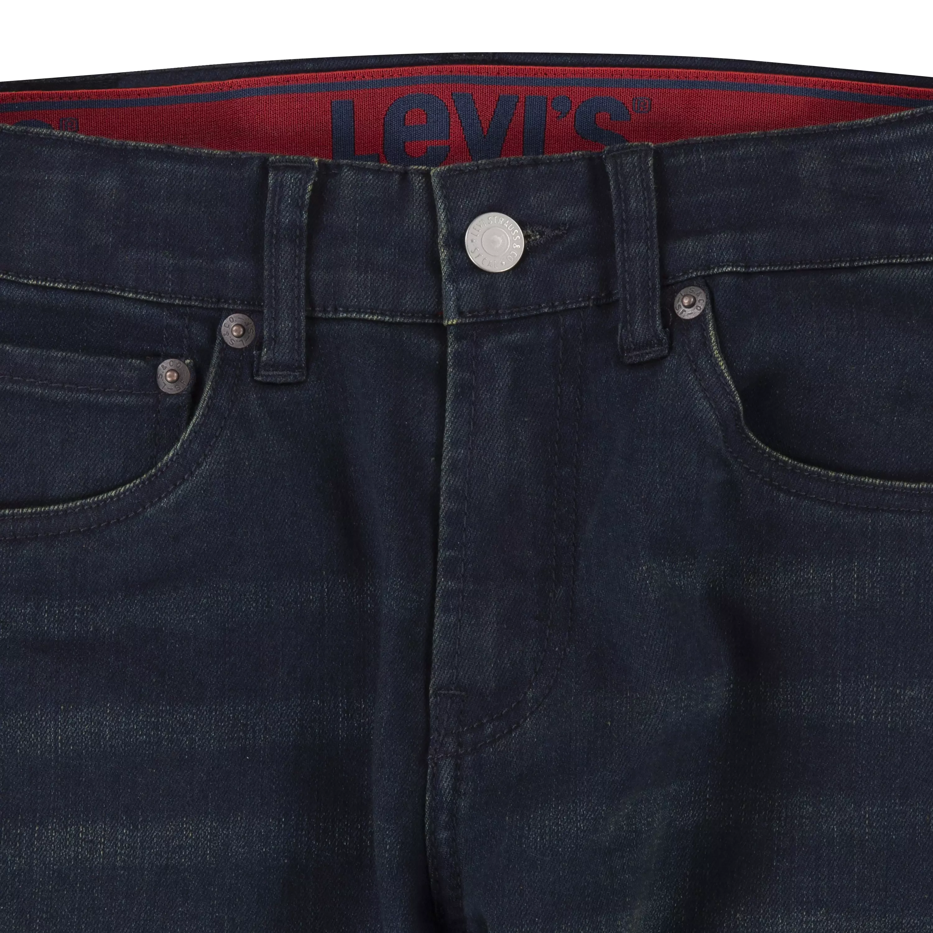 Levi's Big Boys' 514 Straight Fit Dark Blue Wash Denim Jeans - DK BLUE