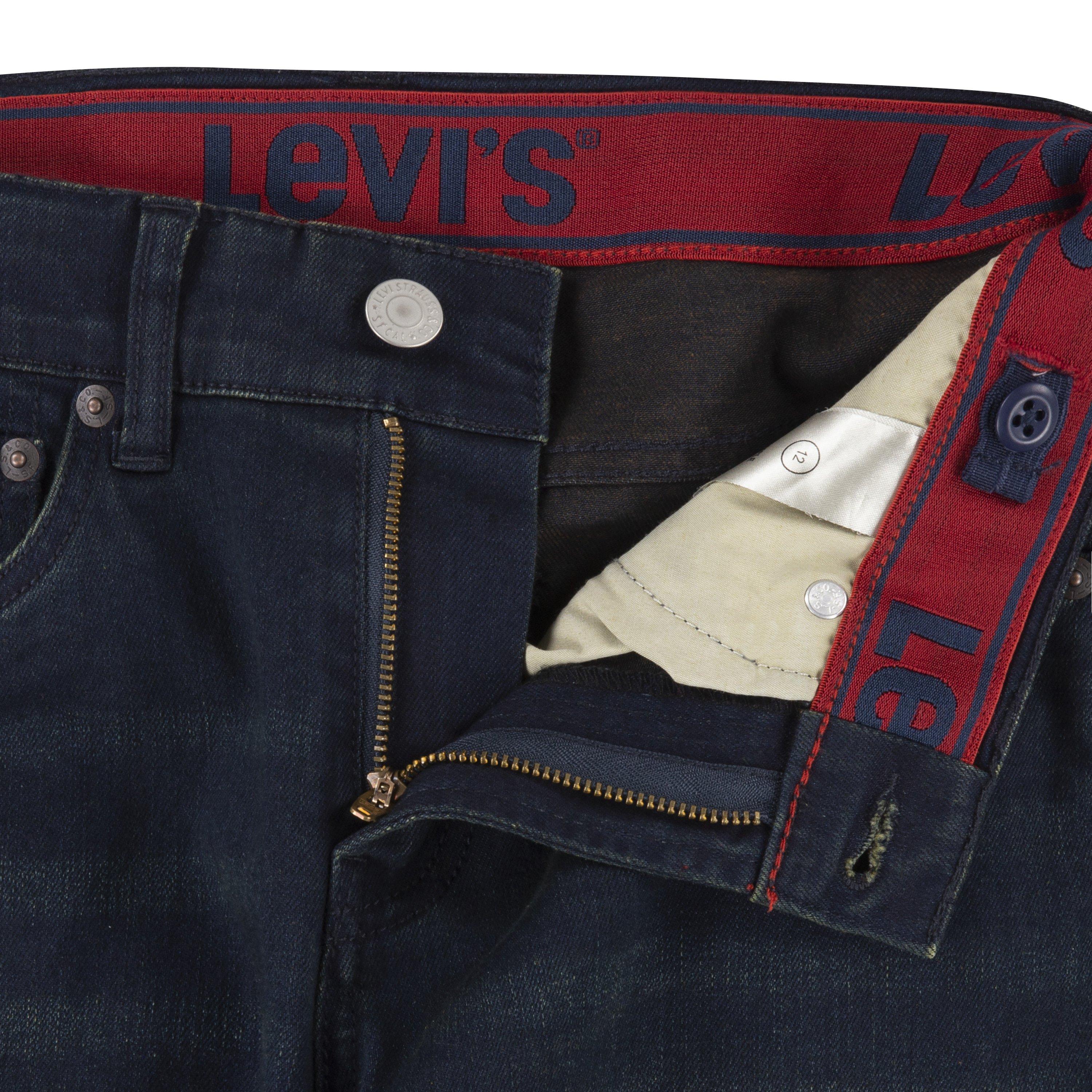 Levi's Big Boys' 514 Straight Fit Dark Blue Wash Denim Jeans - DK BLUE Thumbnail View 7