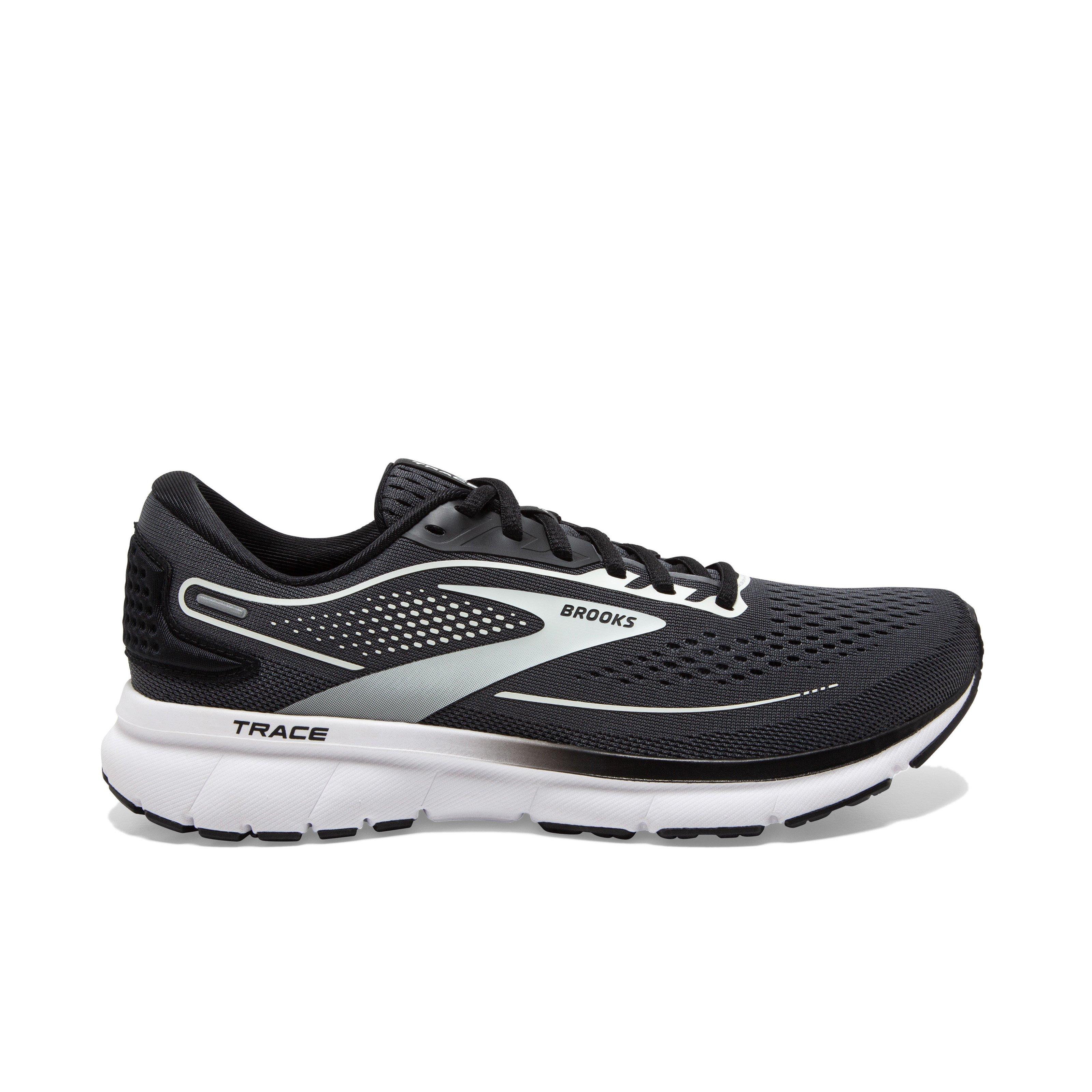 Brooks Trace 2 "Black/White/Silver" Women's Wide Running Shoe - BLACK/WHITE/SILVER Thumbnail View 1