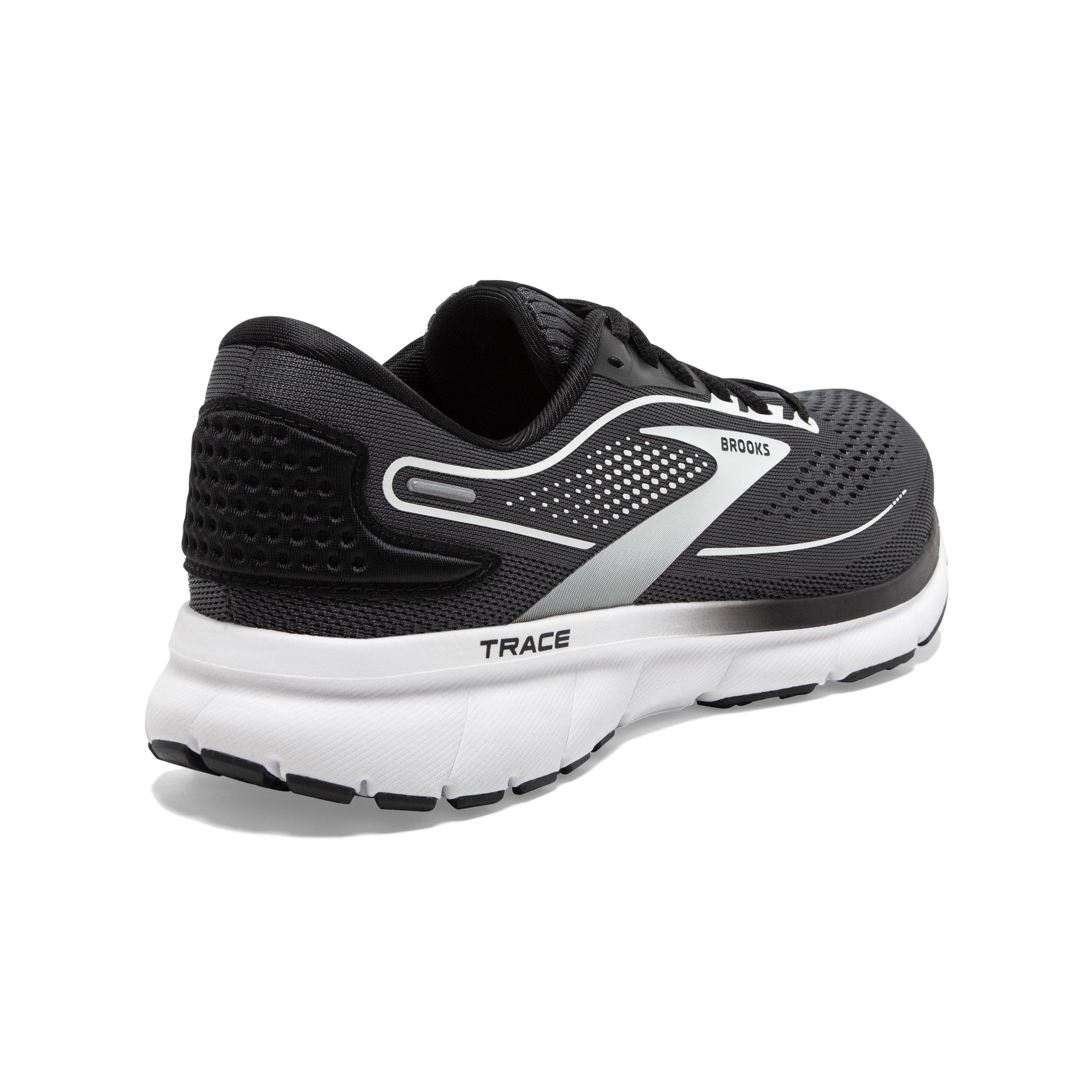 Brooks Trace 2 "Black/White/Silver" Women's Wide Running Shoe - BLACK/WHITE/SILVER Thumbnail View 4