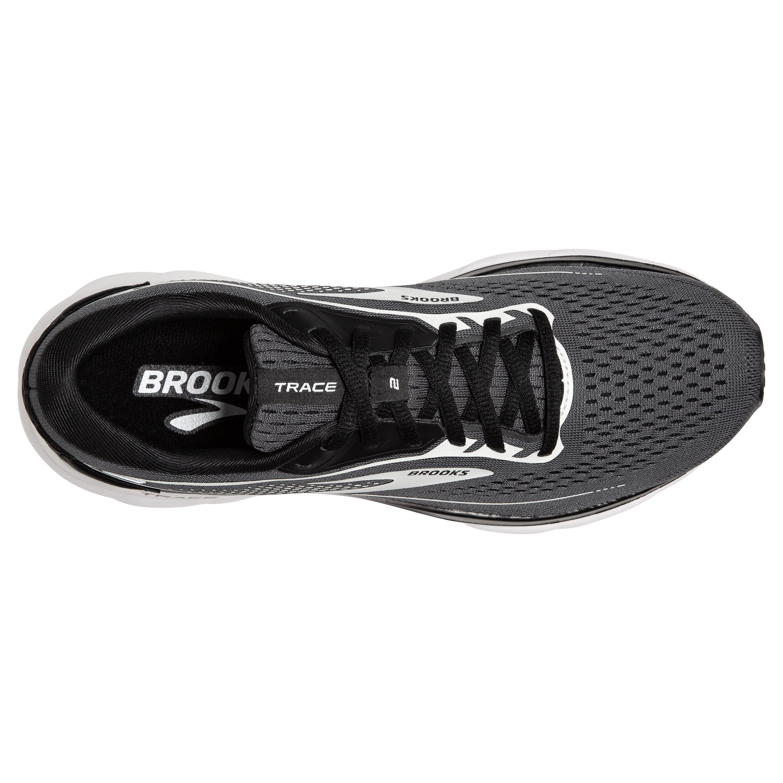 Brooks Trace 2 "Black/White/Silver" Women's Wide Running Shoe - BLACK/WHITE/SILVER Thumbnail View 5