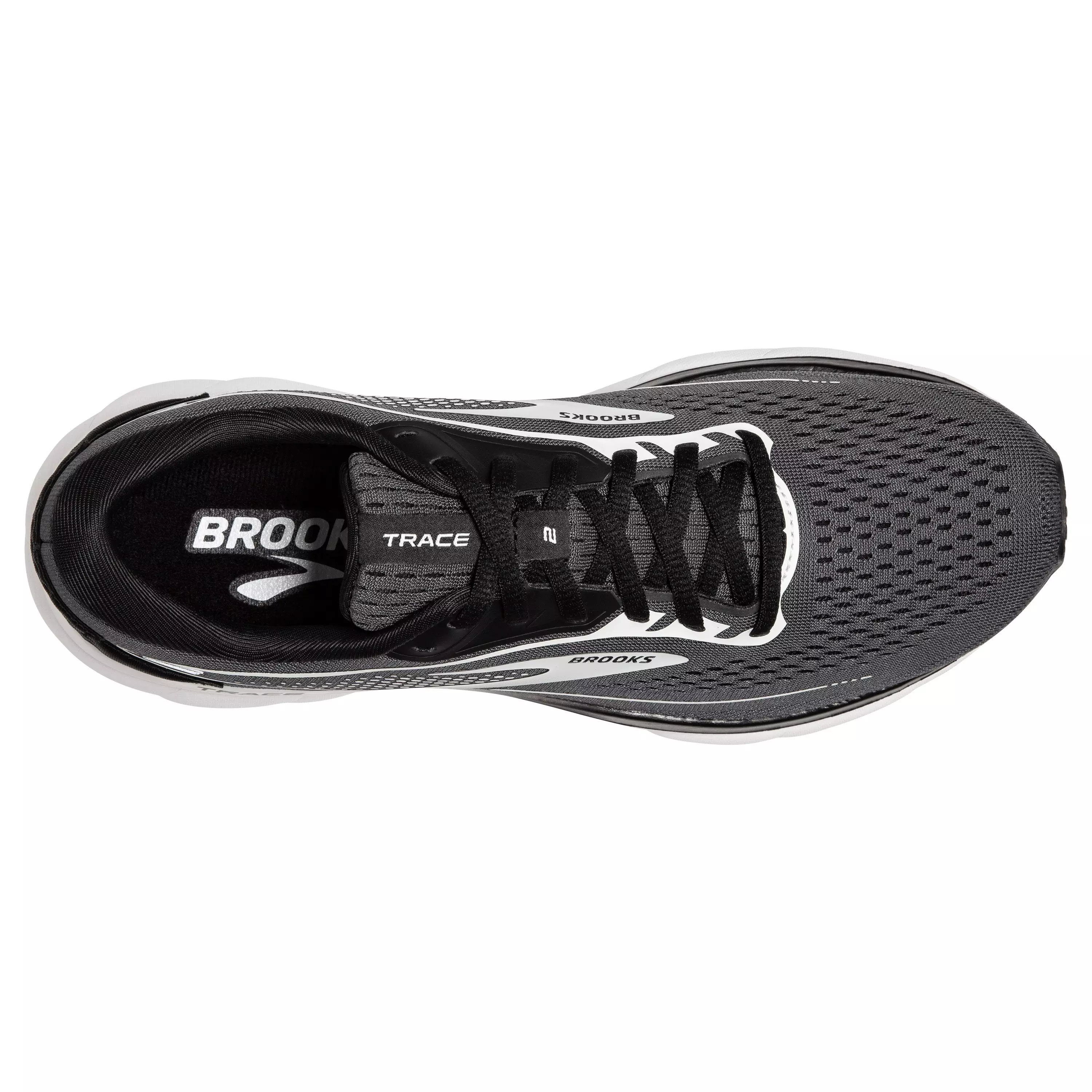 Brooks Trace 2 "Black/White/Silver" Women's Wide Running Shoe - BLACK/WHITE/SILVER