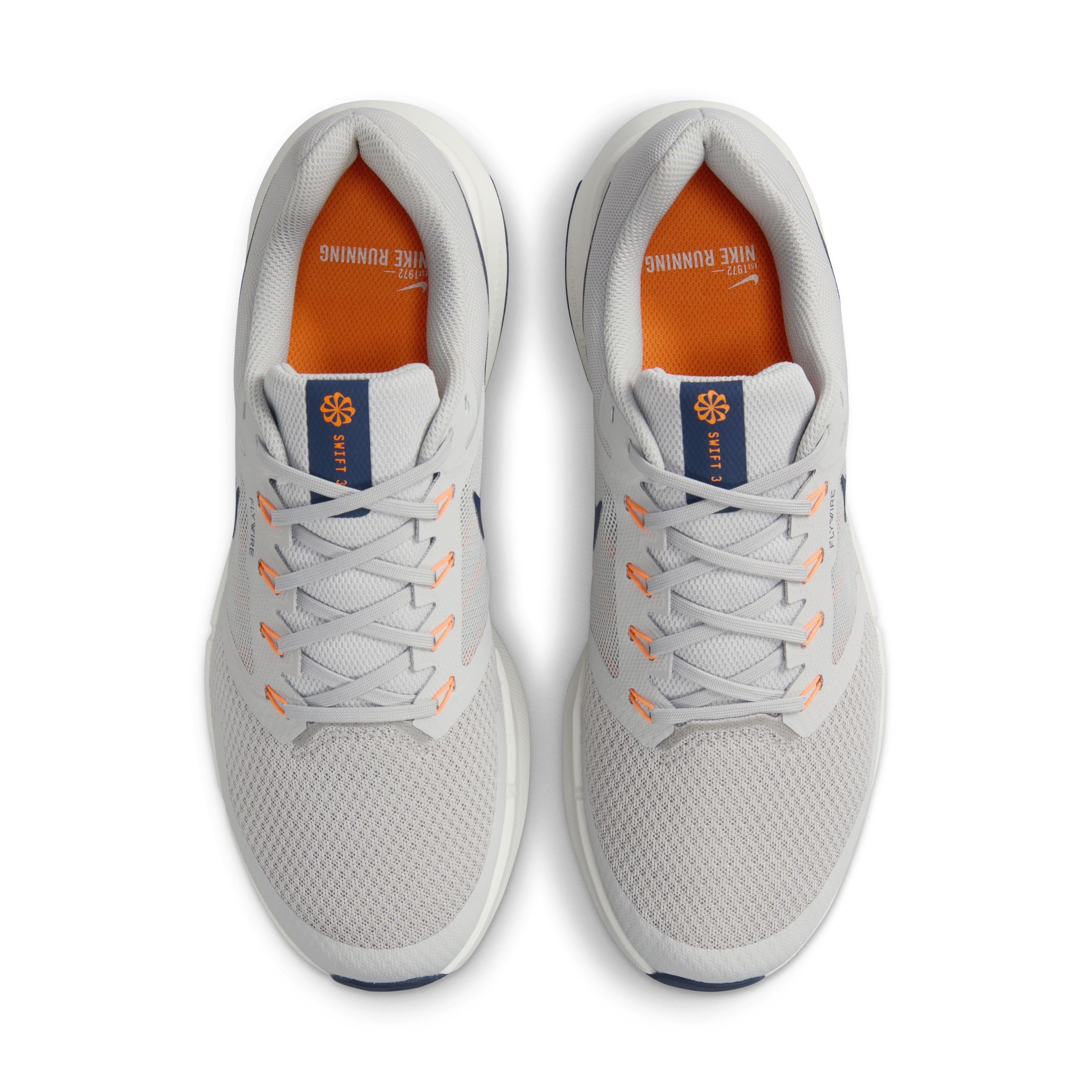 Nike Run Swift 3 "Light Iron Ore/Sail/Total Orange/Thunder Blue" Men's Running Shoe - LT IRON/SAIL/ORANGE/BLUE Thumbnail View 4