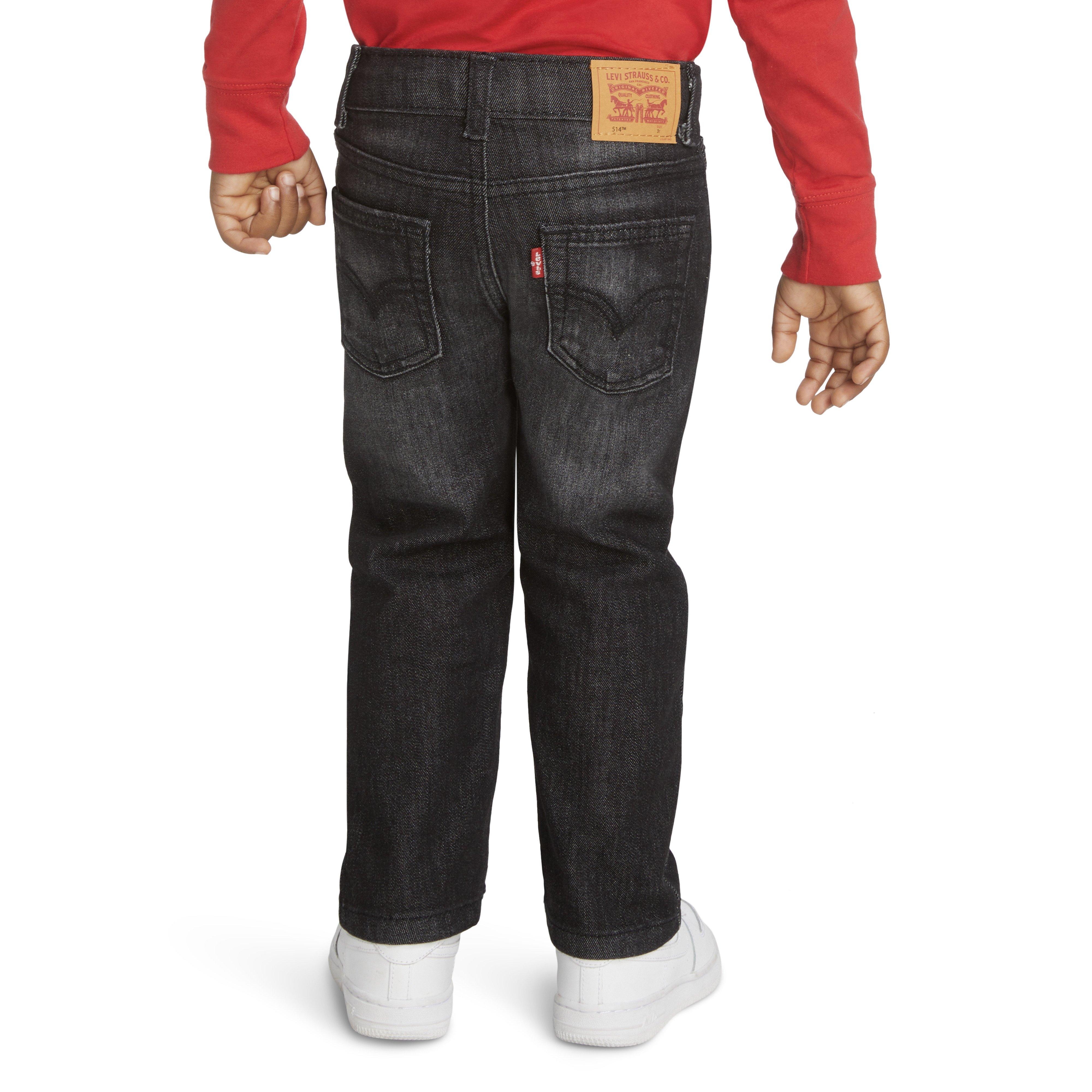 Levi's 514 Straight Fit Toddler Boys' Dark Grey Wash Denim Jeans