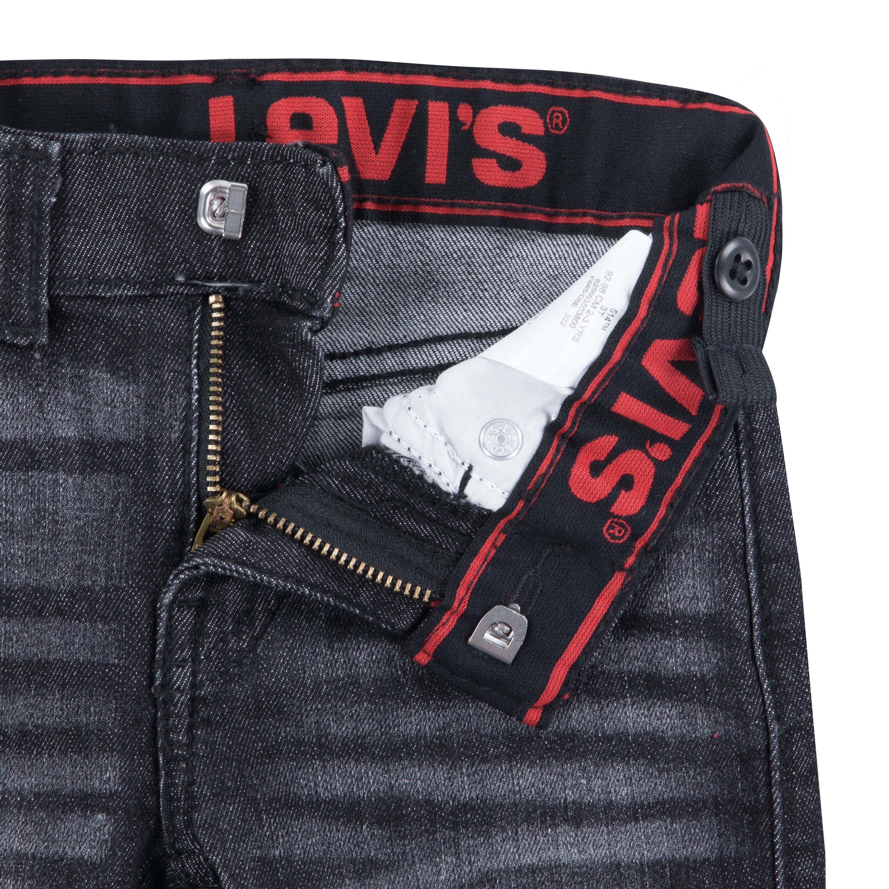 Levi's 514 Straight Fit Toddler Boys' Dark Grey Wash Denim Jeans