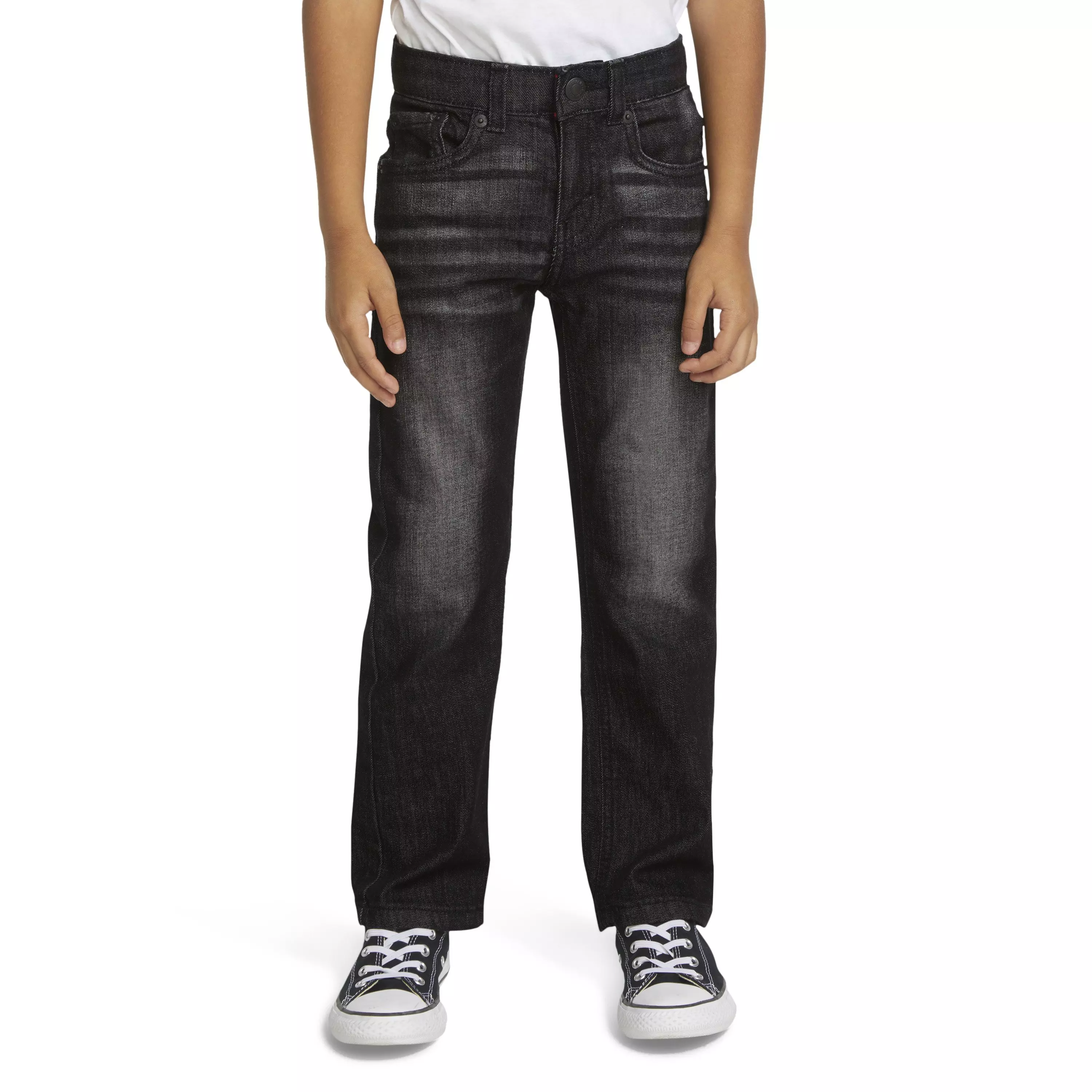 Levi's Little Boys' 514 Straight Fit Dark Grey Wash Denim Jeans - DARK GREY