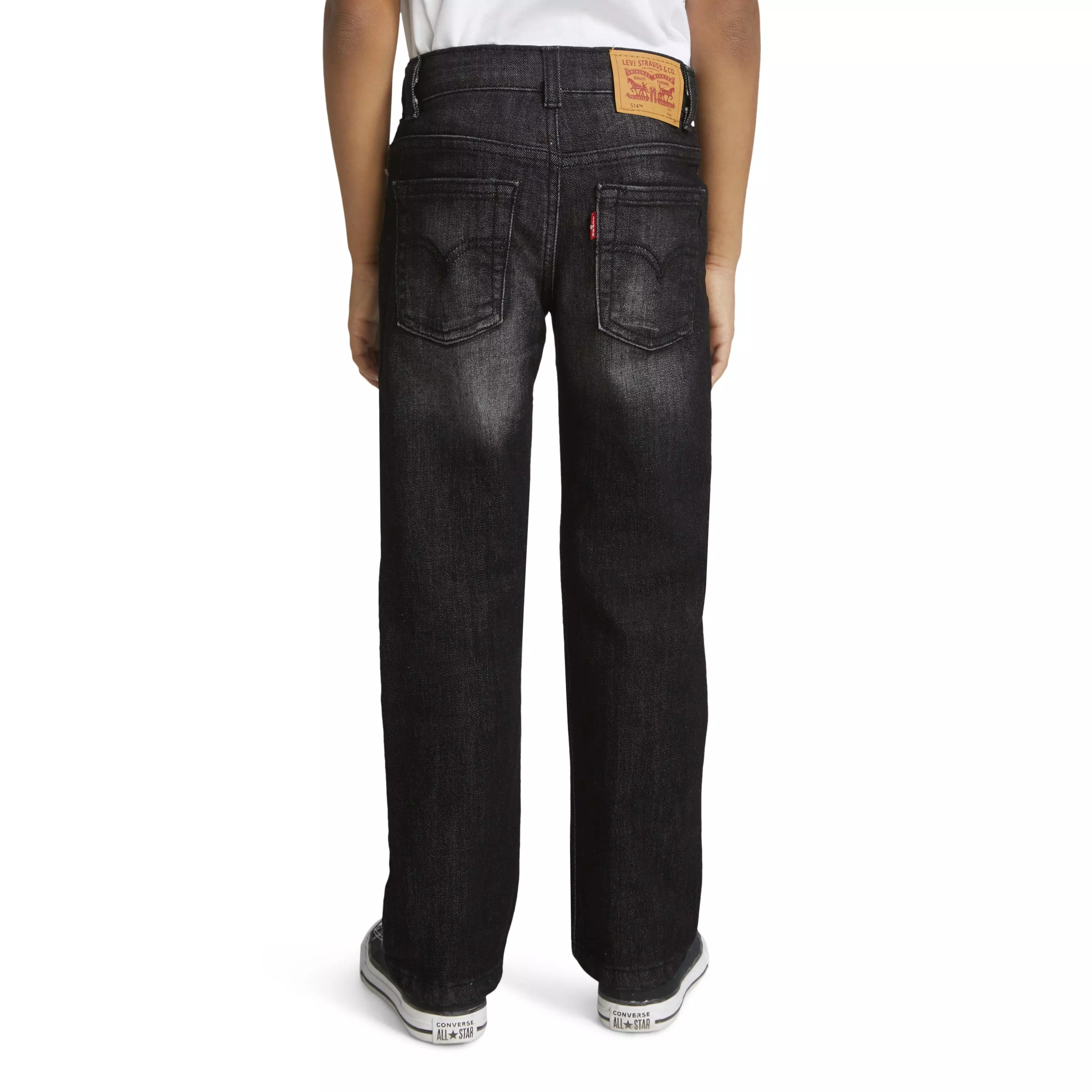 Levi's Little Boys' 514 Straight Fit Dark Grey Wash Denim Jeans - DARK GREY