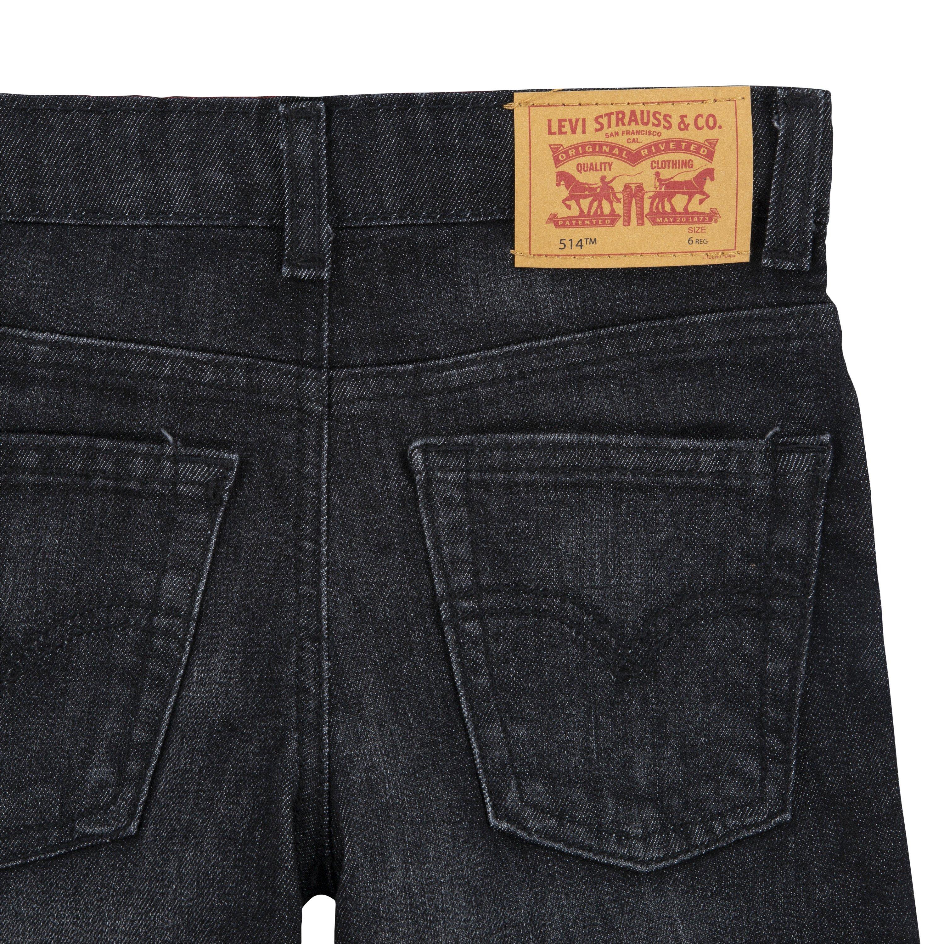 Levi's 514 Straight Fit Little Boys' Dark Grey Wash Denim Jeans