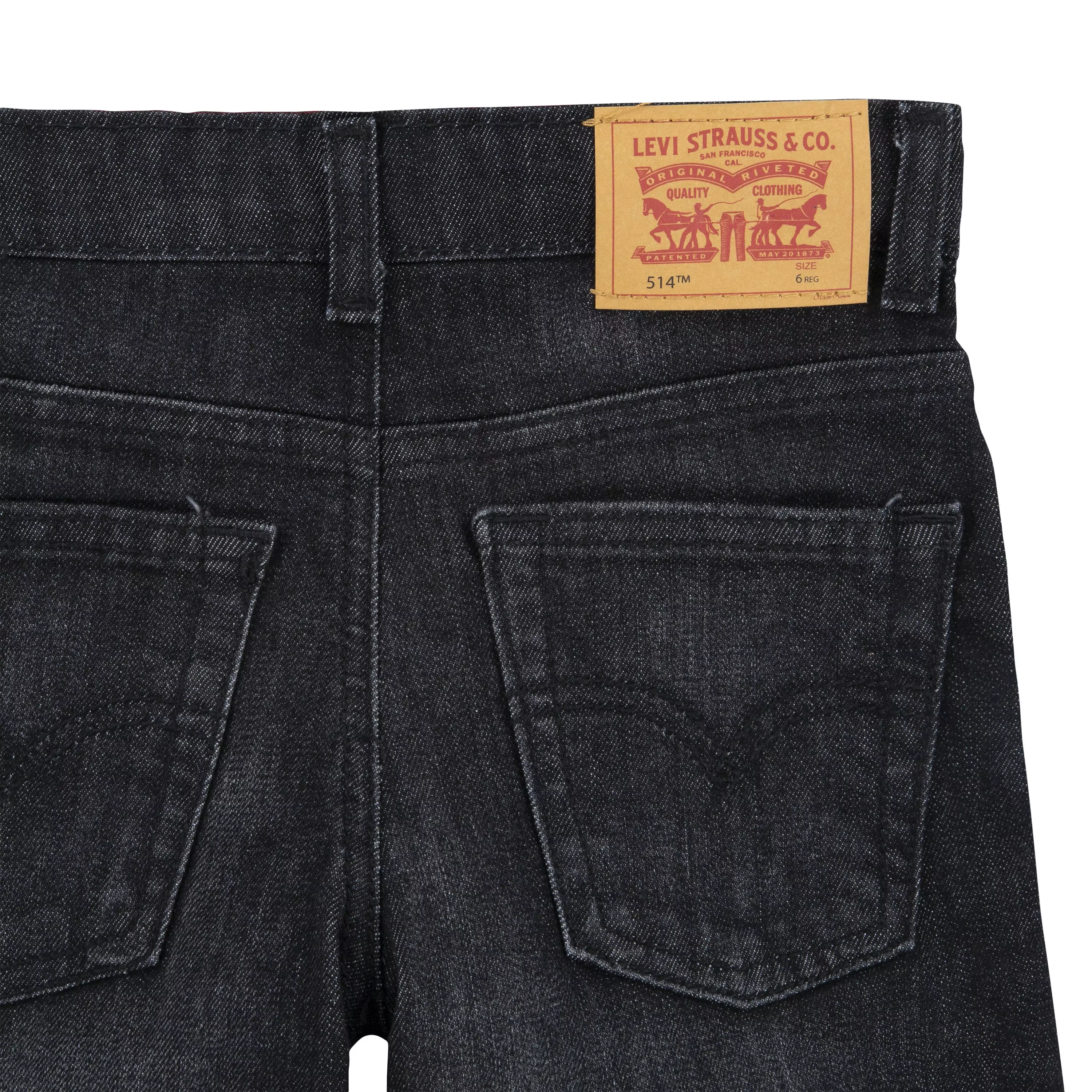 Levi's Little Boys' 514 Straight Fit Dark Grey Wash Denim Jeans - DARK GREY