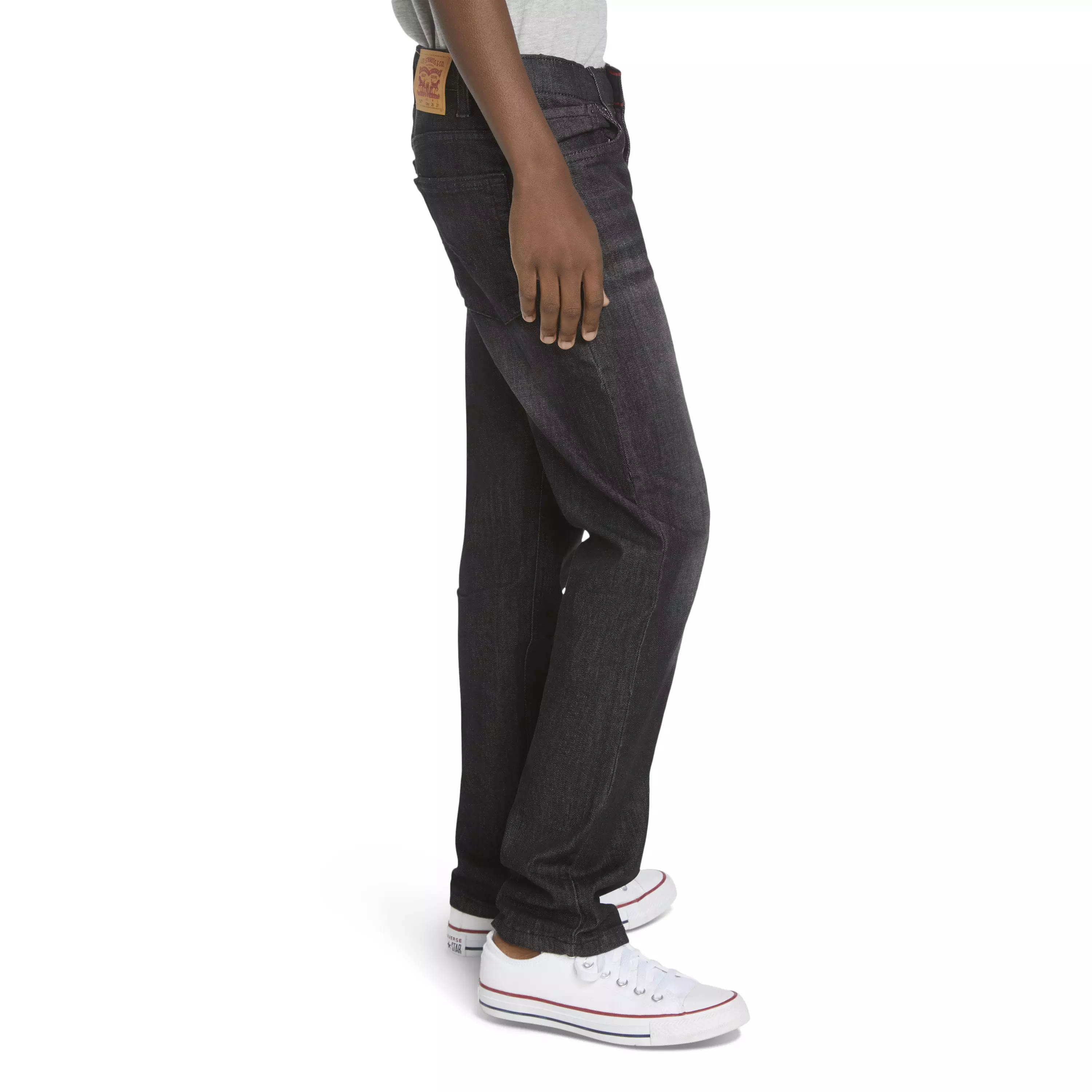 Levi's Big Boys' 514 Straight Fit Dark Grey Wash Denim Jeans - DARK GREY