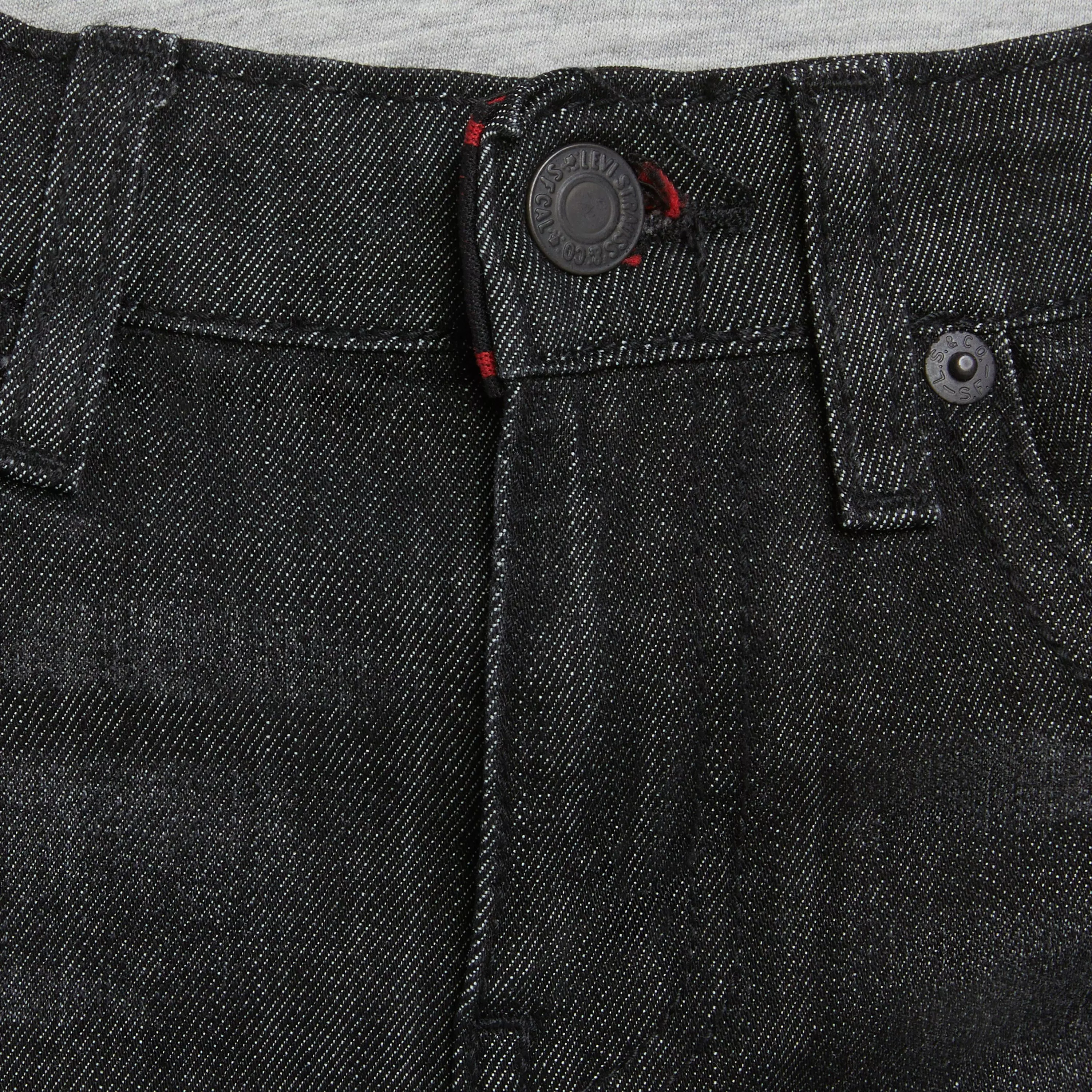 Levi's Big Boys' 514 Straight Fit Dark Grey Wash Denim Jeans - DARK GREY