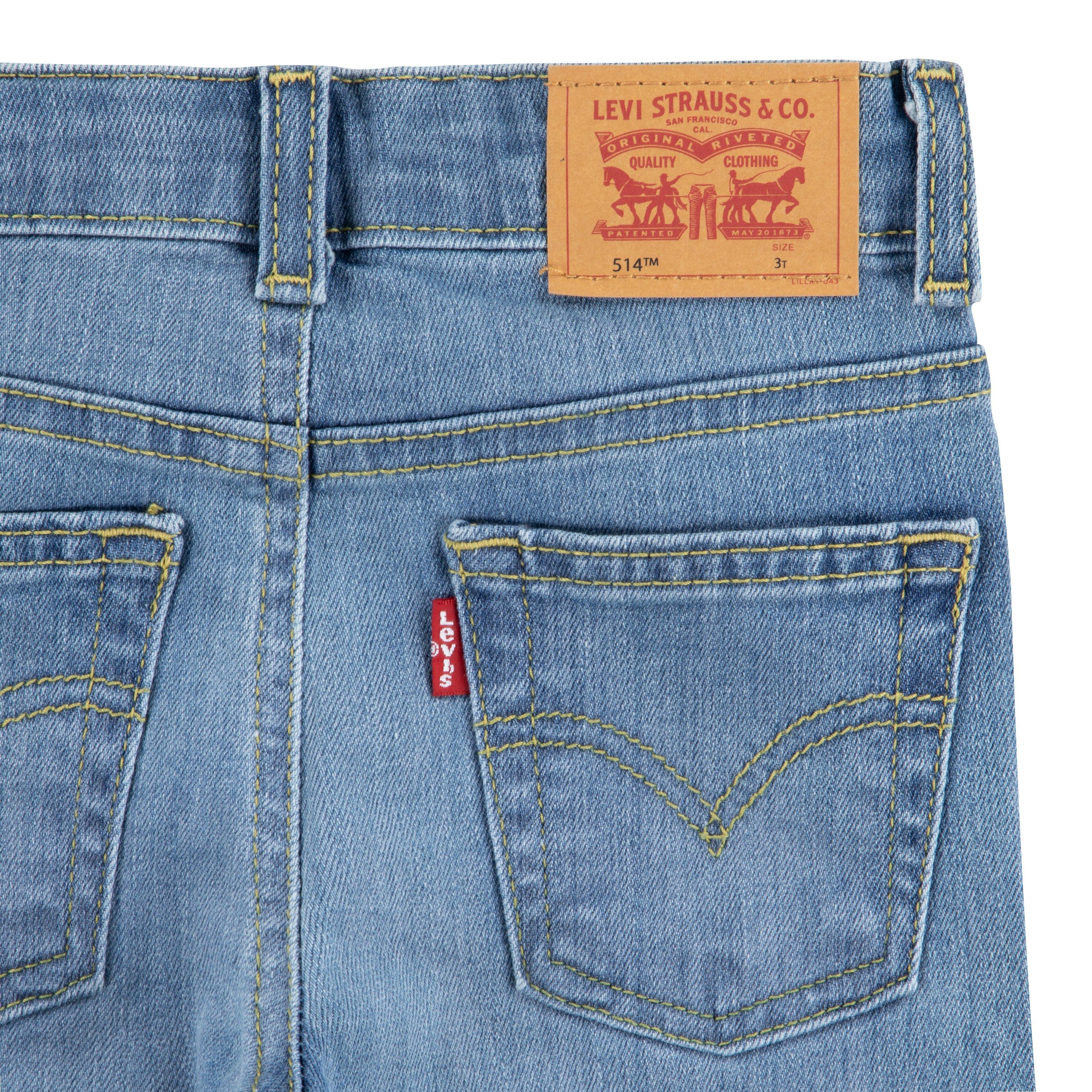 Levi's 514 Straight Fit Toddler Boys' Blue Wash Denim Jeans