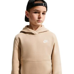 Nike Big Kids' Sportswear Club Fleece Pullover Hoodie - Linen Brown