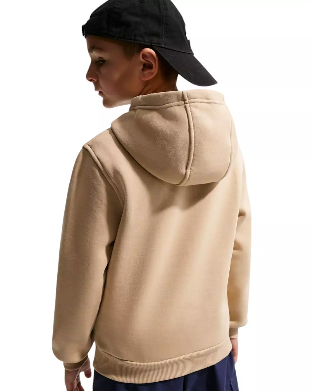 Nike Big Kids' Sportswear Club Fleece Pullover Hoodie - Linen Brown - LINEN BROWN