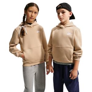 Nike Big Kids' Sportswear Club Fleece Pullover Hoodie - Linen Brown