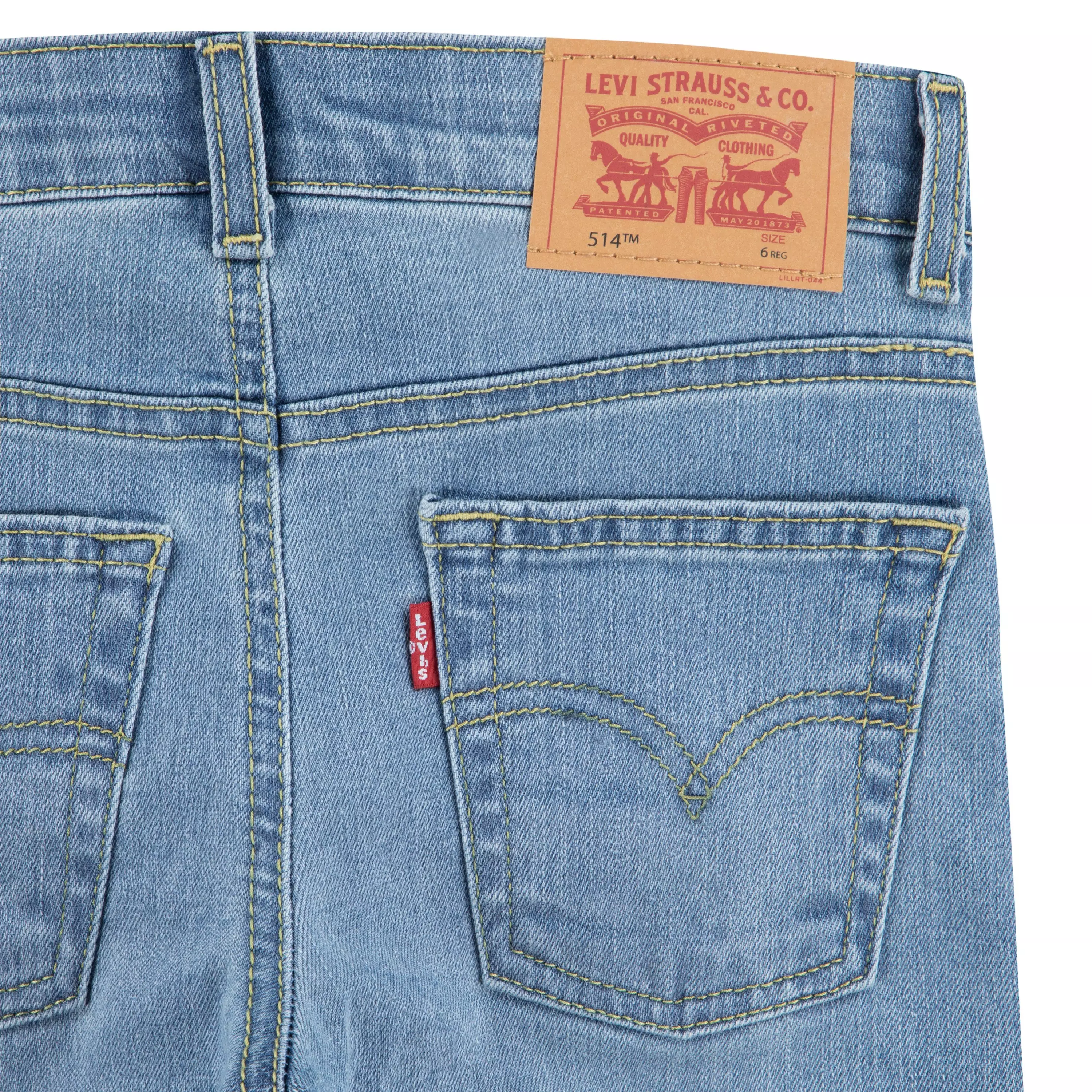 Levi's Little Boys' 514 Straight Fit Blue Wash Denim Jeans - BLUE