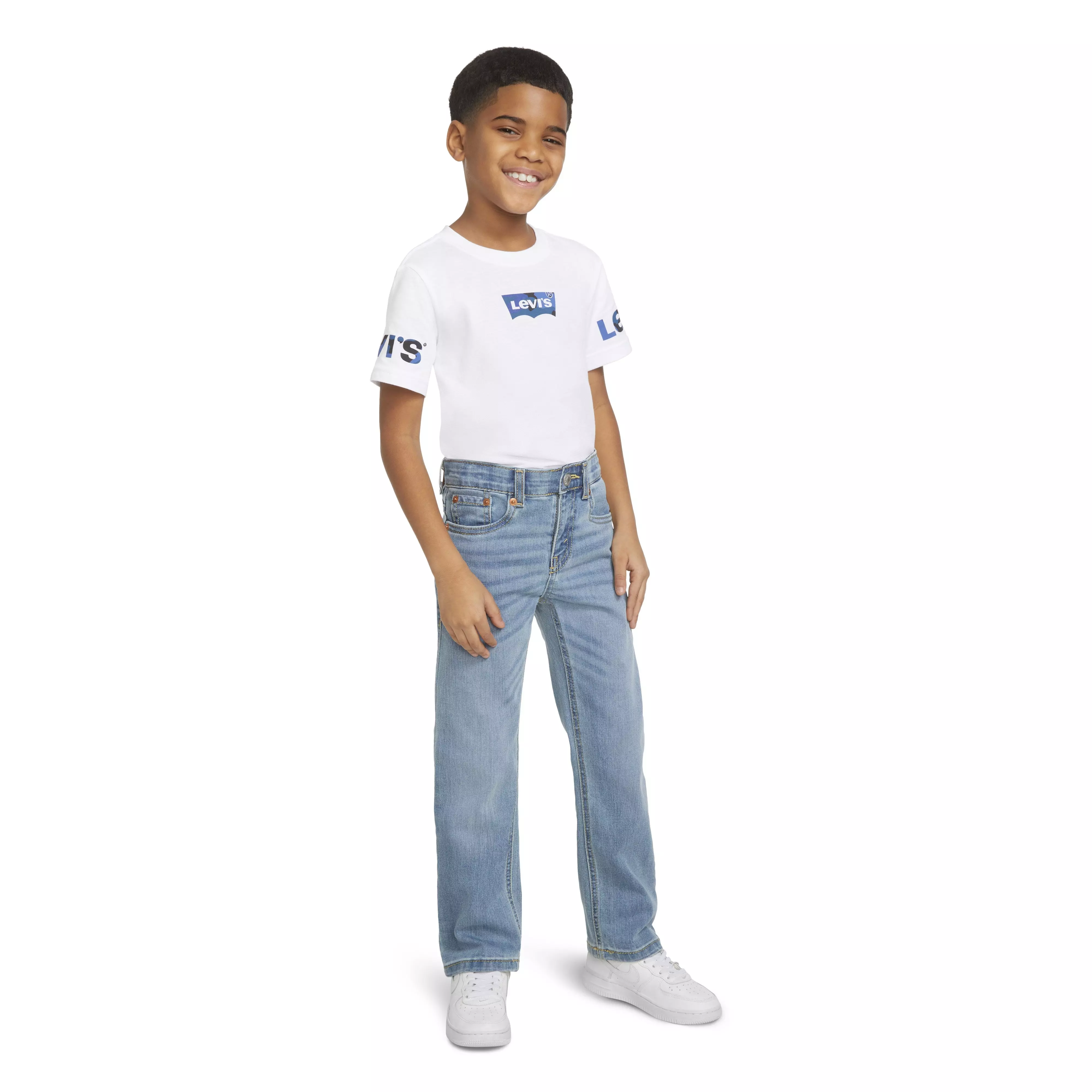 Levi's Little Boys' 514 Straight Fit Blue Wash Denim Jeans - BLUE