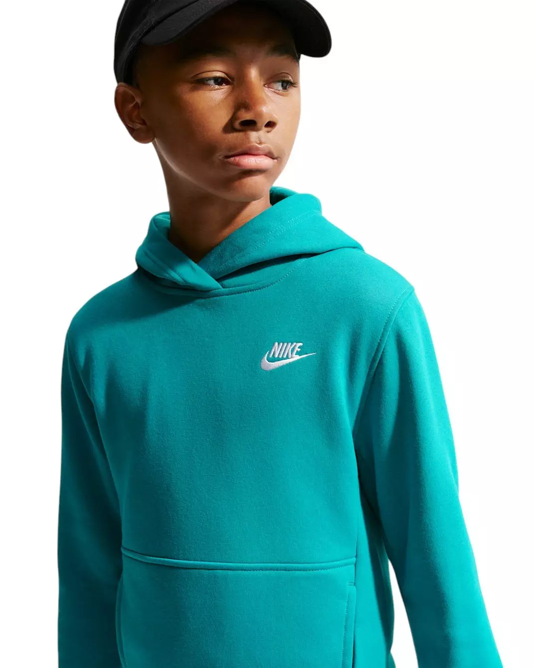 Nike Big Kids' Sportswear Club Fleece Pullover Hoodie - Turquoise - TURQUOISE