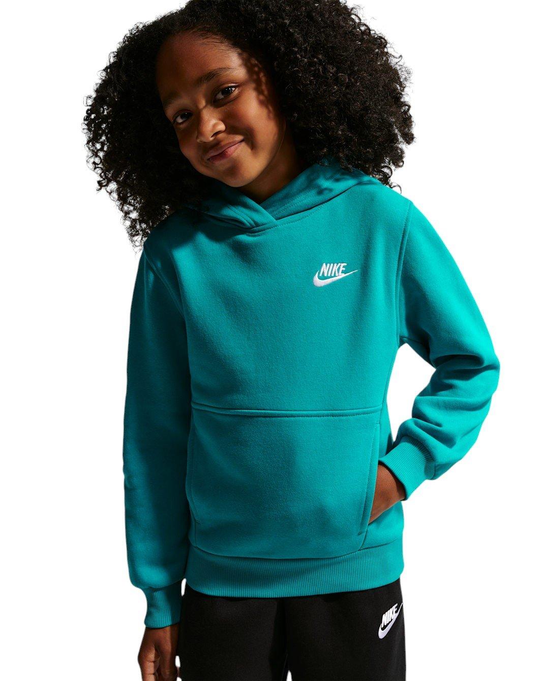Nike Sportswear Club Fleece Big Kids' Turquoise Pullover Hoodie