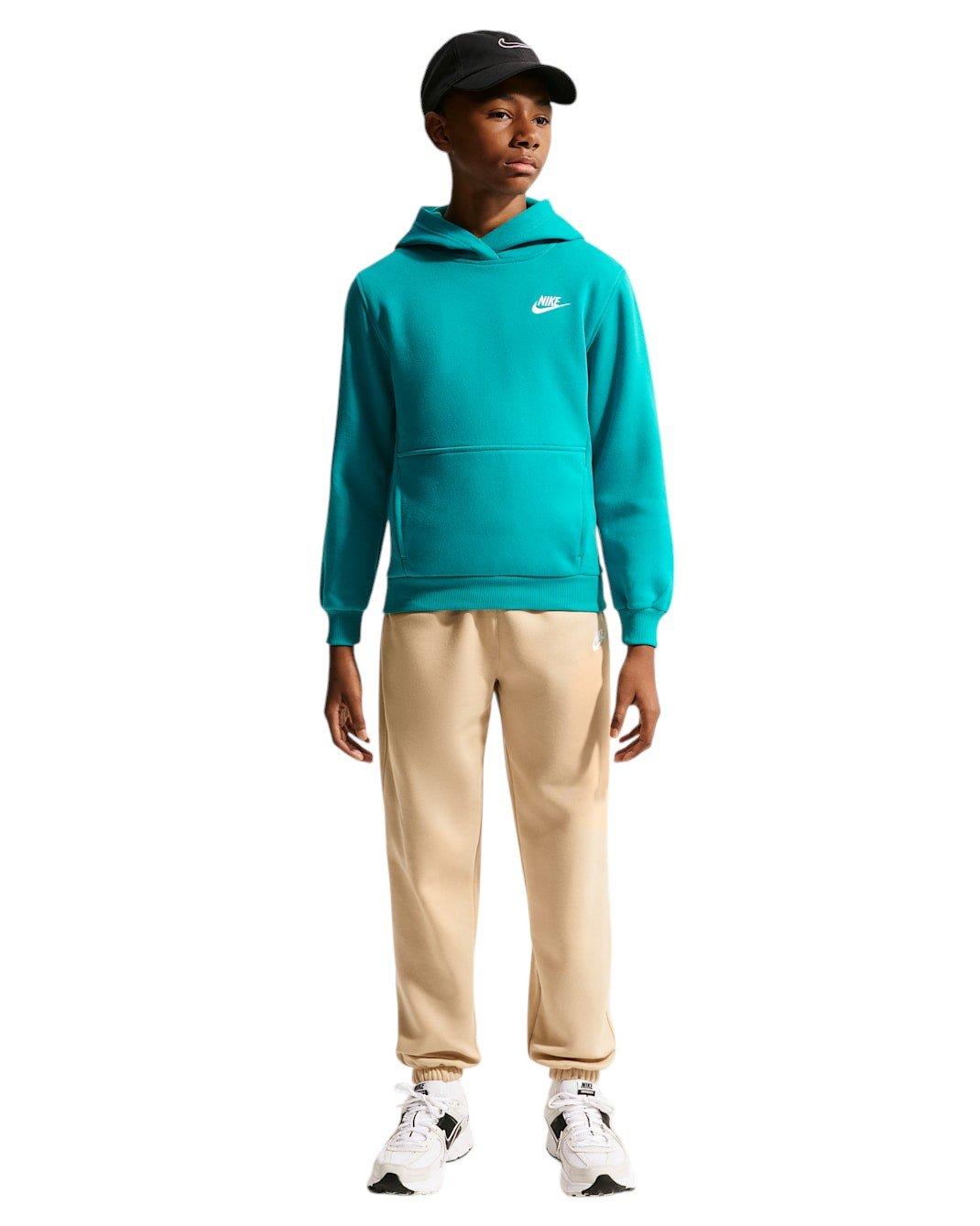 Nike Sportswear Club Fleece Big Kids' Turquoise Pullover Hoodie