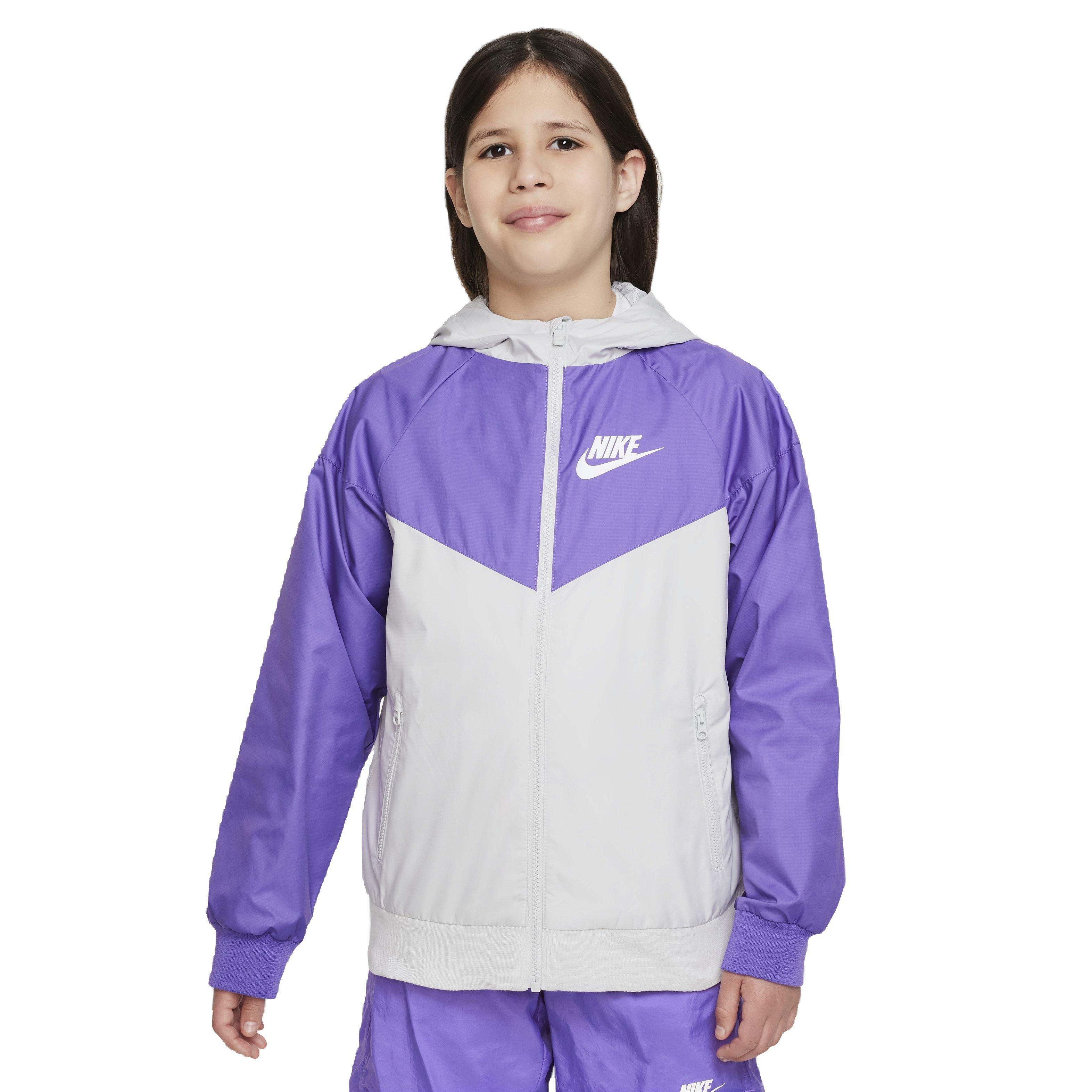 Nike Big Boys' Sportswear Windrunner Jacket - Grey/Purple