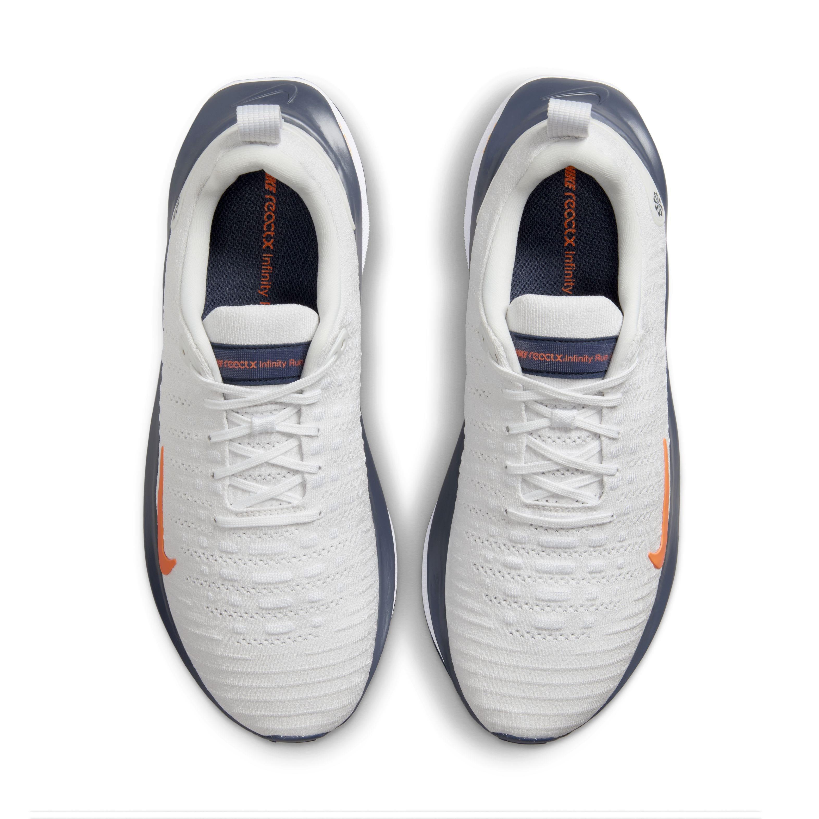 Nike InfinityRN 4 "Platinum Tint/Thunder Blue/Summit White/Total Orange" Men's Running Shoe - PLATINUM/BLUE/WHITE/ORANGE Thumbnail View 4