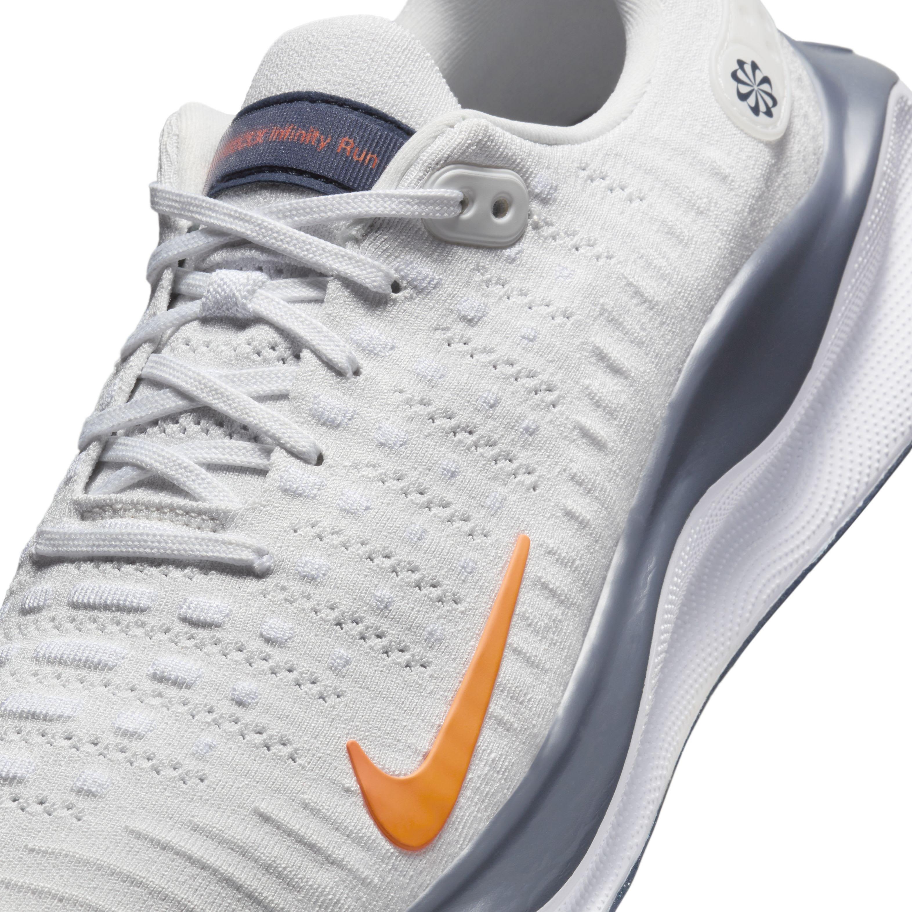 Nike InfinityRN 4 "Platinum Tint/Thunder Blue/Summit White/Total Orange" Men's Running Shoe - PLATINUM/BLUE/WHITE/ORANGE Thumbnail View 7