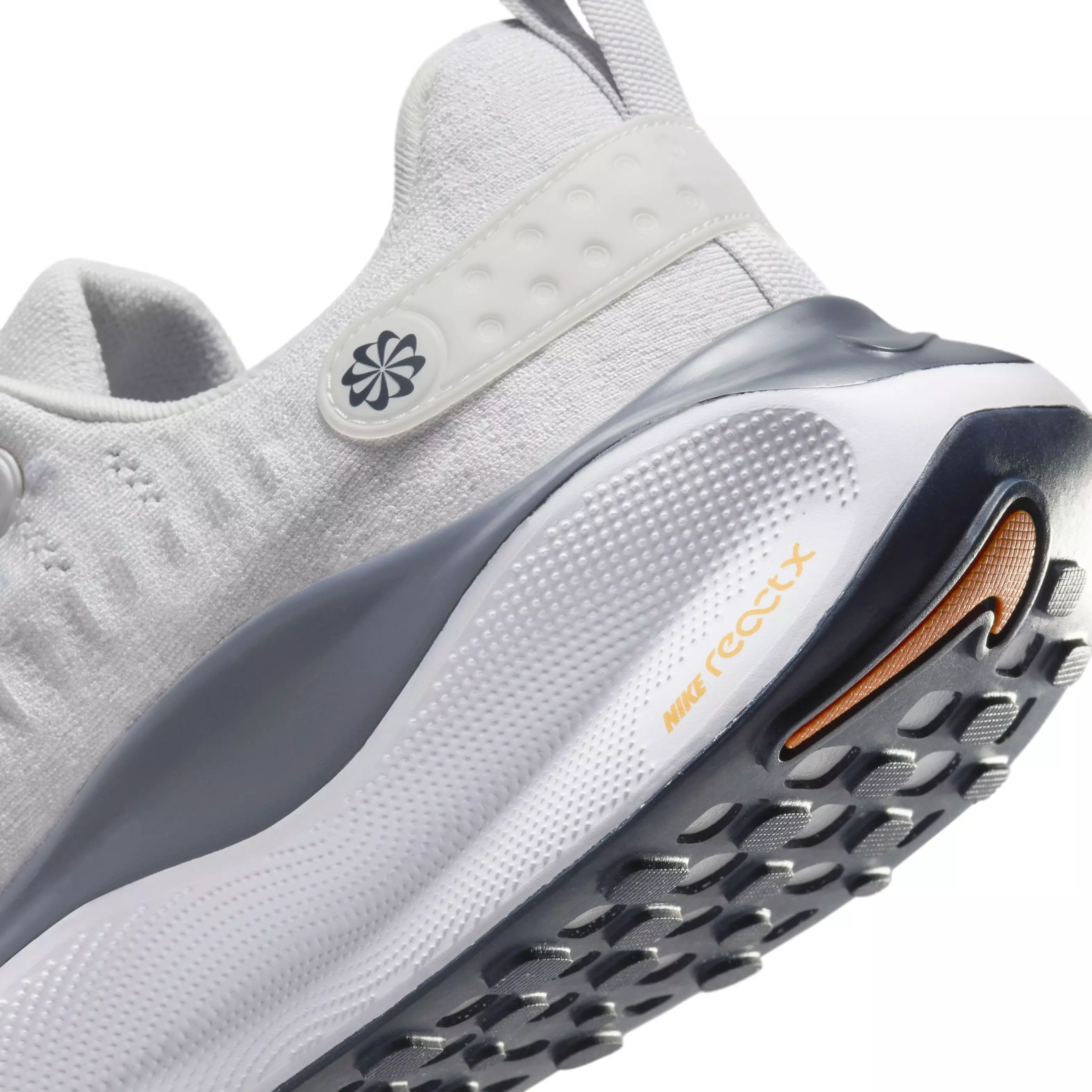 Nike InfinityRN 4 "Platinum Tint/Thunder Blue/Summit White/Total Orange" Men's Running Shoe - PLATINUM/BLUE/WHITE/ORANGE