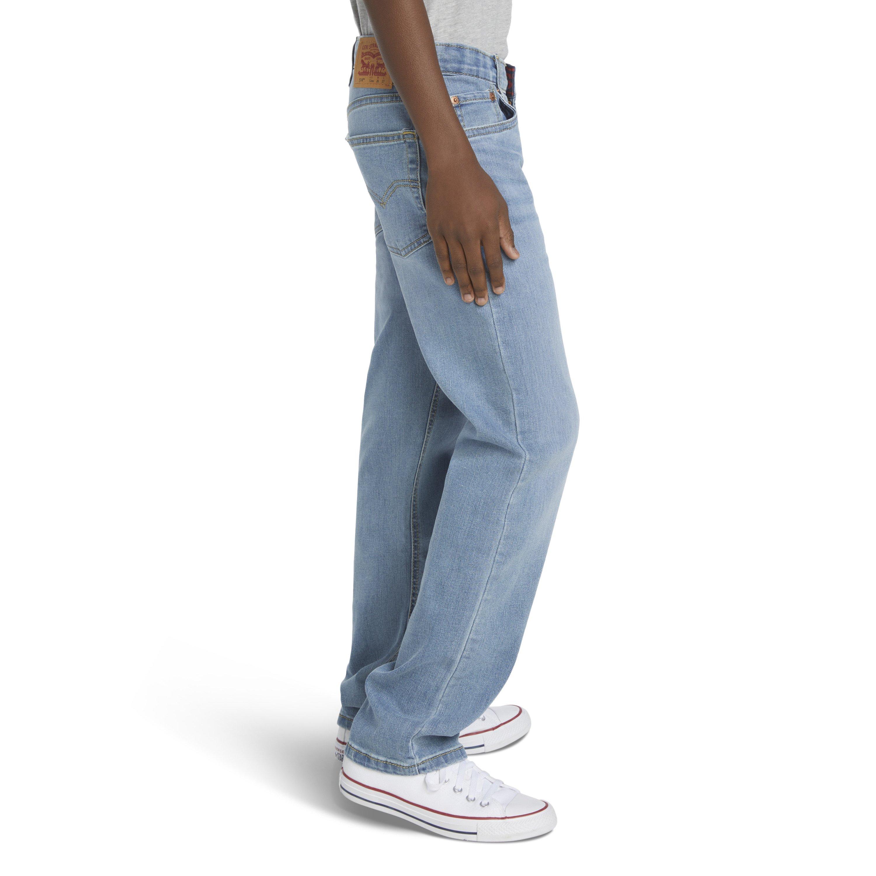 Levi's Big Boys' 514 Straight Fit Blue Wash Denim Jeans - BLUE Thumbnail View 3