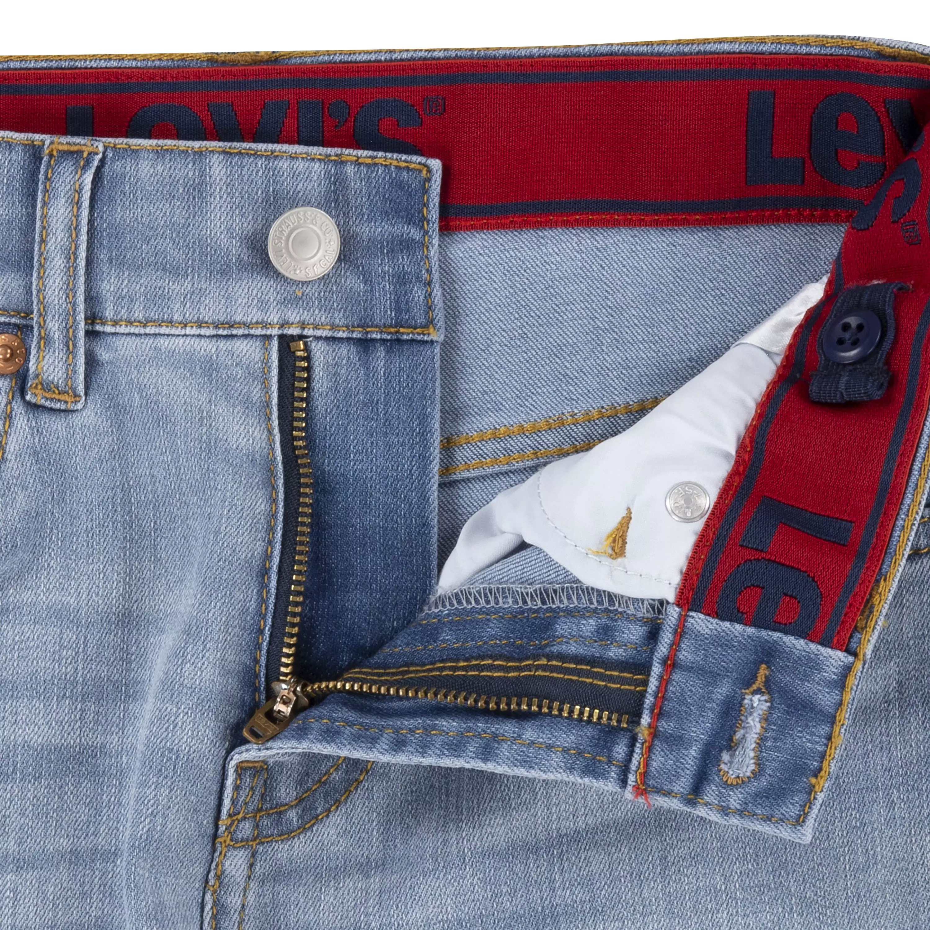 Levi's Big Boys' 514 Straight Fit Blue Wash Denim Jeans - BLUE
