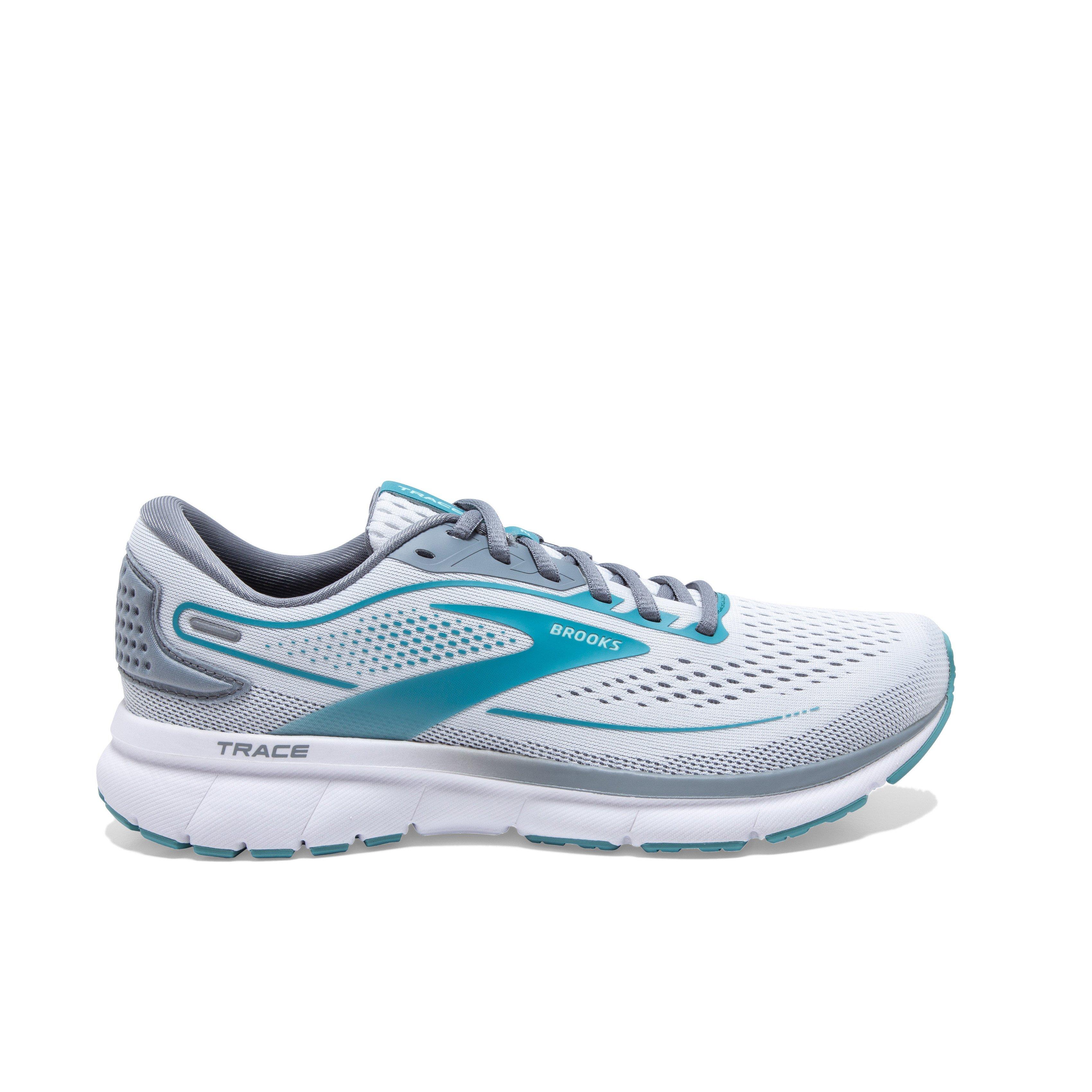 Brooks Trace 2 "White/Grey/Teal" Women's Running Shoe - WHITE/GREY/TEAL Thumbnail View 1