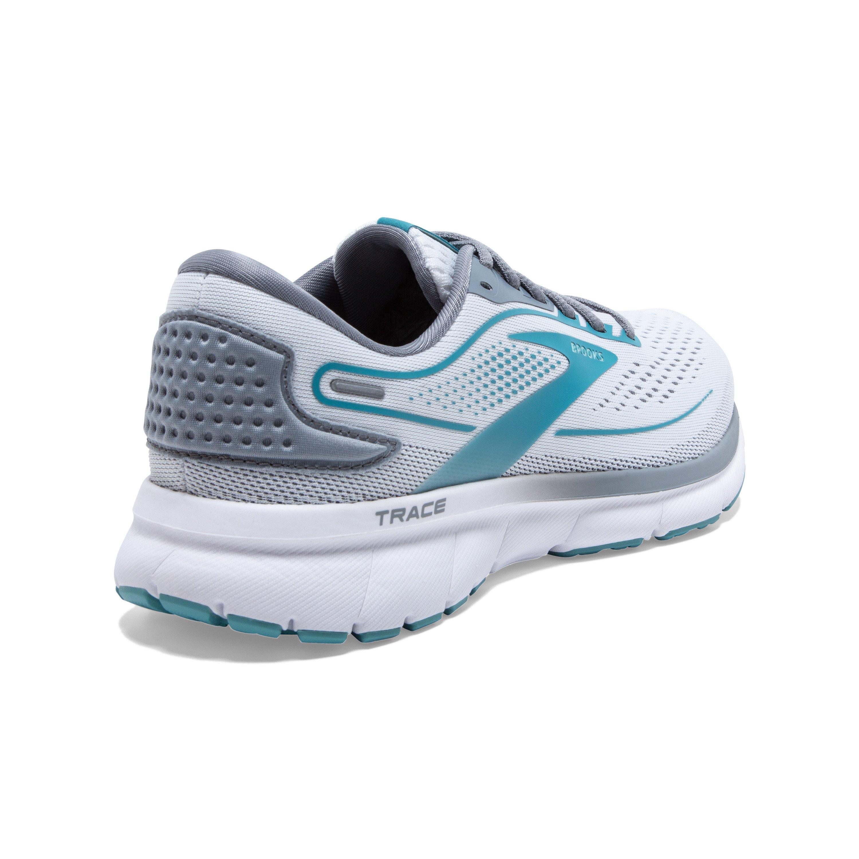 Brooks Trace 2 "White/Grey/Teal" Women's Running Shoe - WHITE/GREY/TEAL Thumbnail View 4