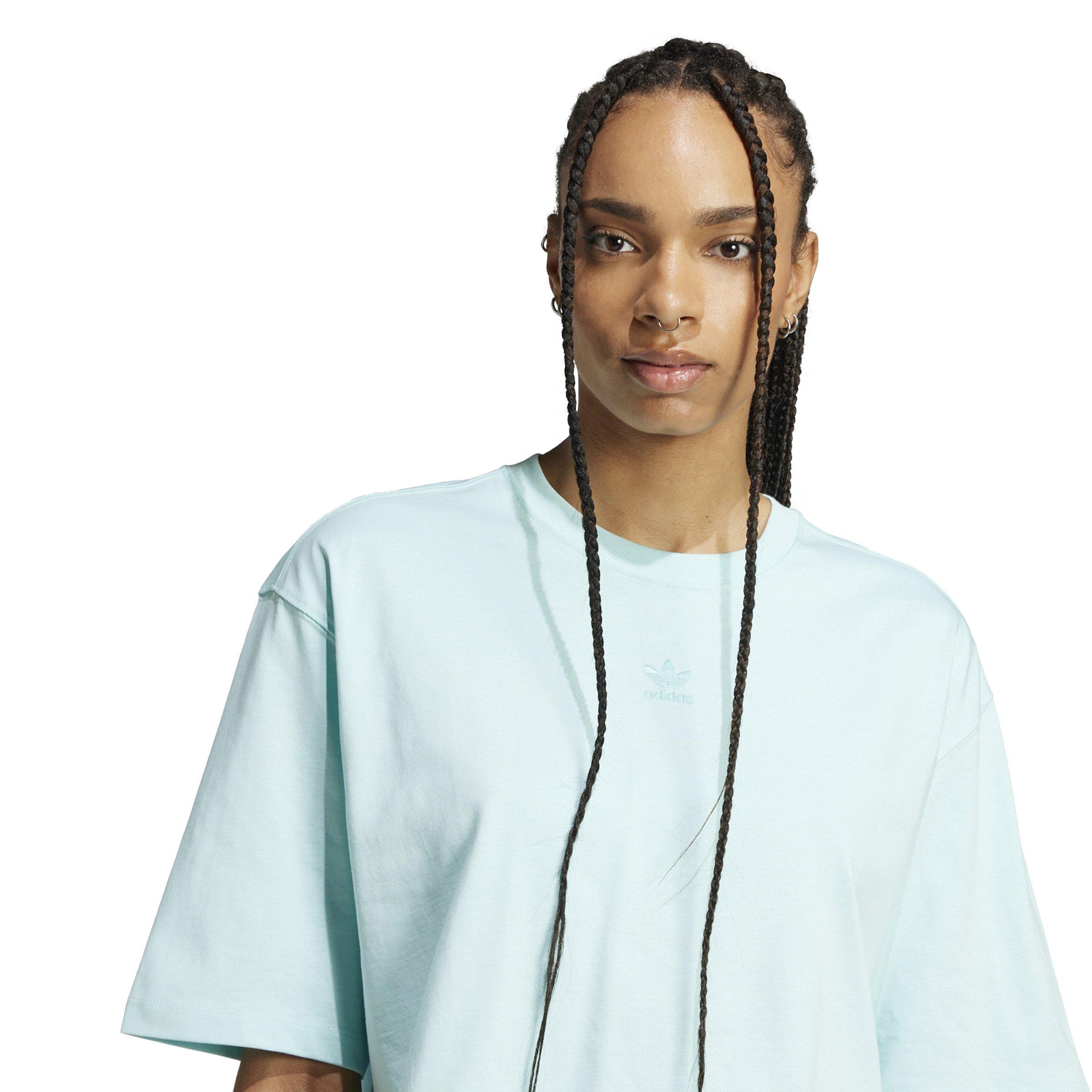 adidas Originals Women's Essentials Crop T-Shirt -Turquoise - TURQUOISE  Thumbnail View 3