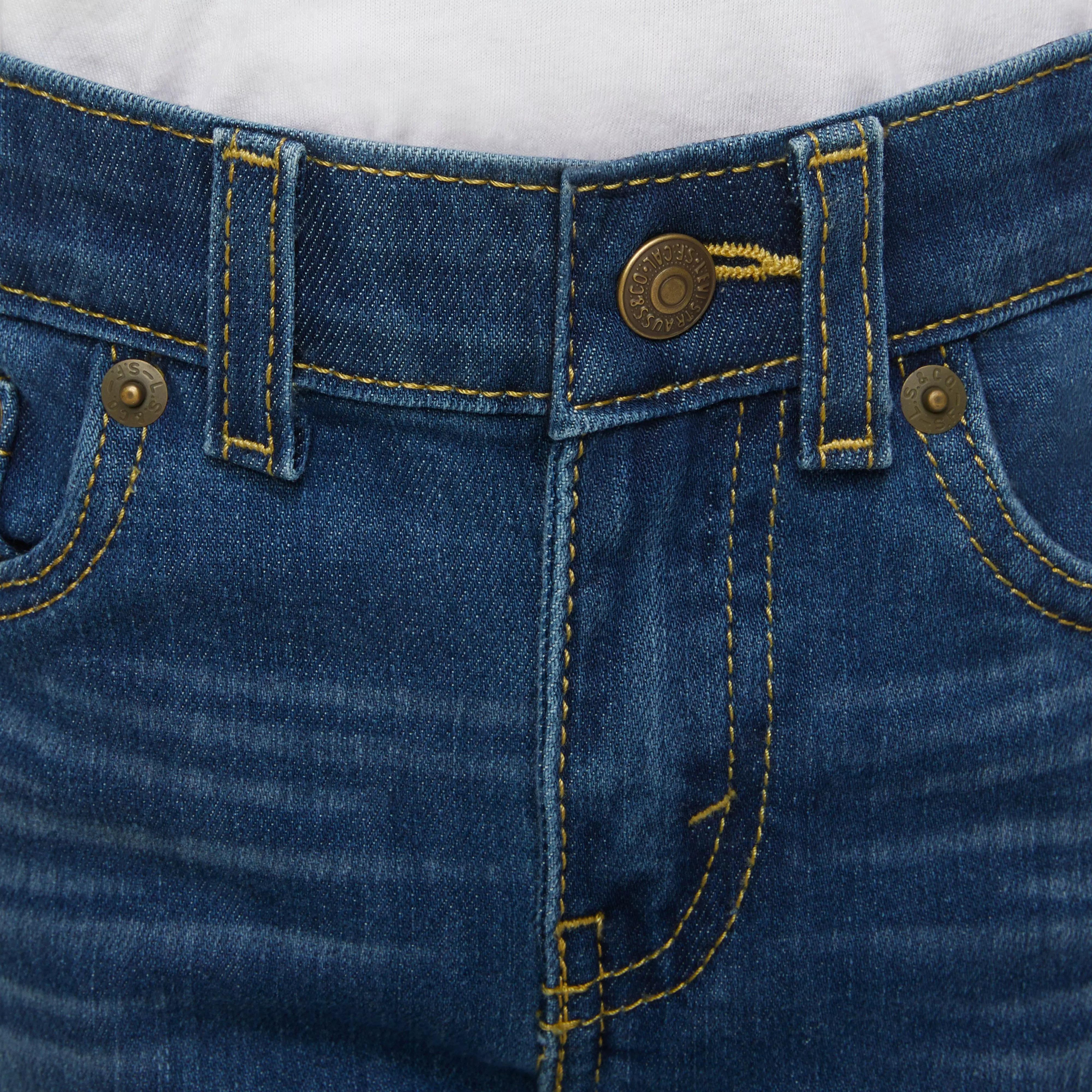Levi's Toddler Boys' 514 Straight Fit Medium Blue Wash Denim Jeans - MEDIUM BLUE