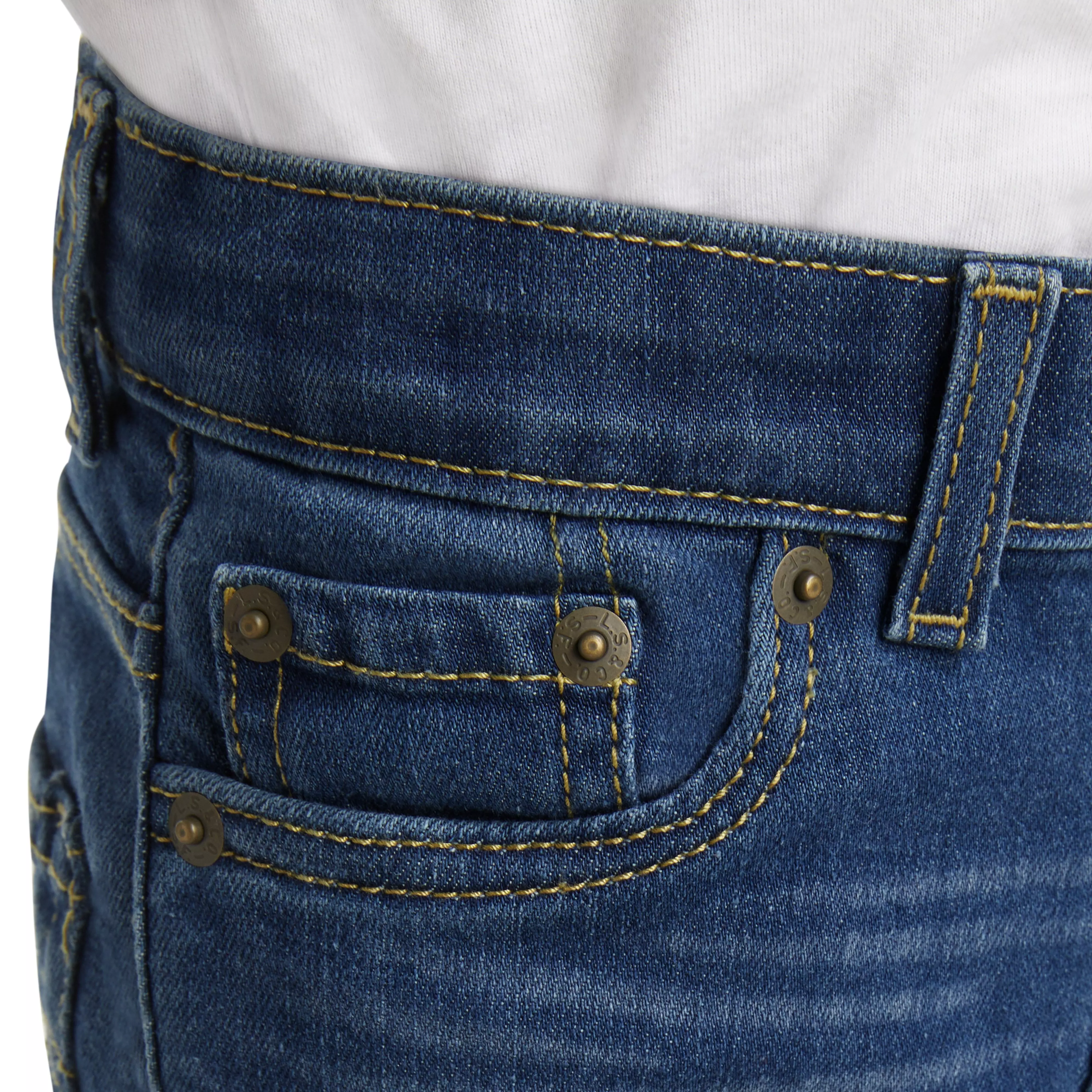Levi's Toddler Boys' 514 Straight Fit Medium Blue Wash Denim Jeans - MEDIUM BLUE