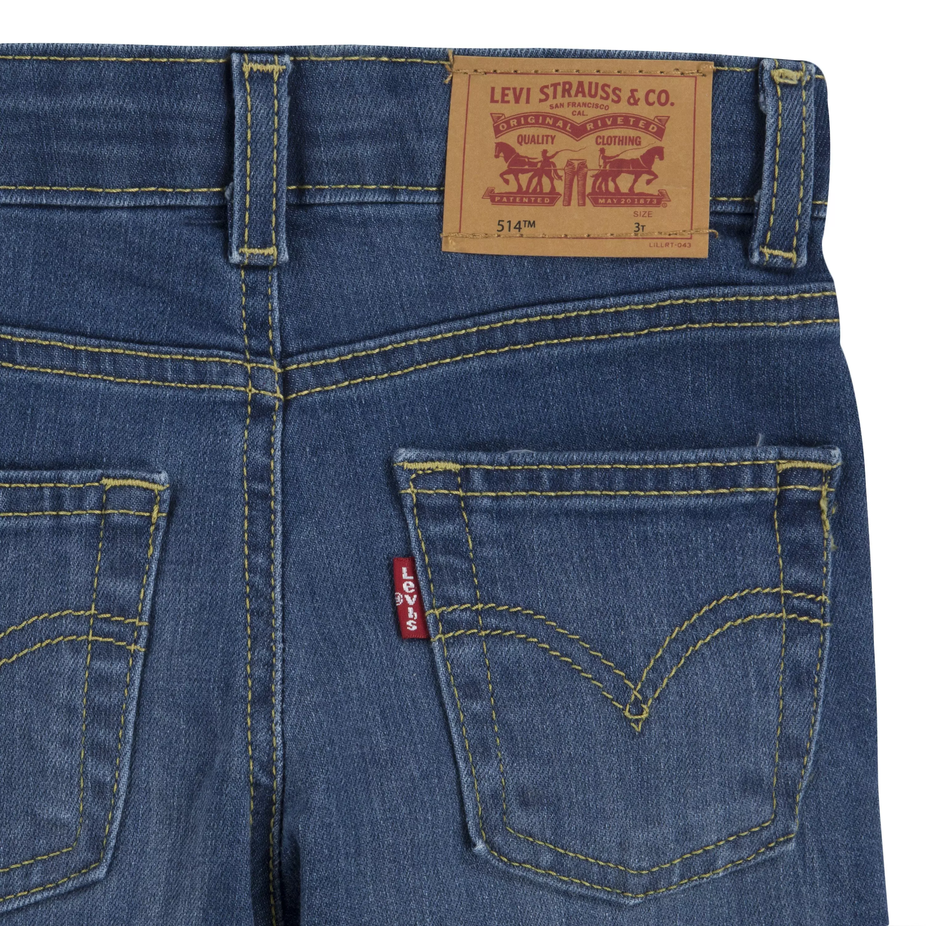 Levi's Toddler Boys' 514 Straight Fit Medium Blue Wash Denim Jeans - MEDIUM BLUE