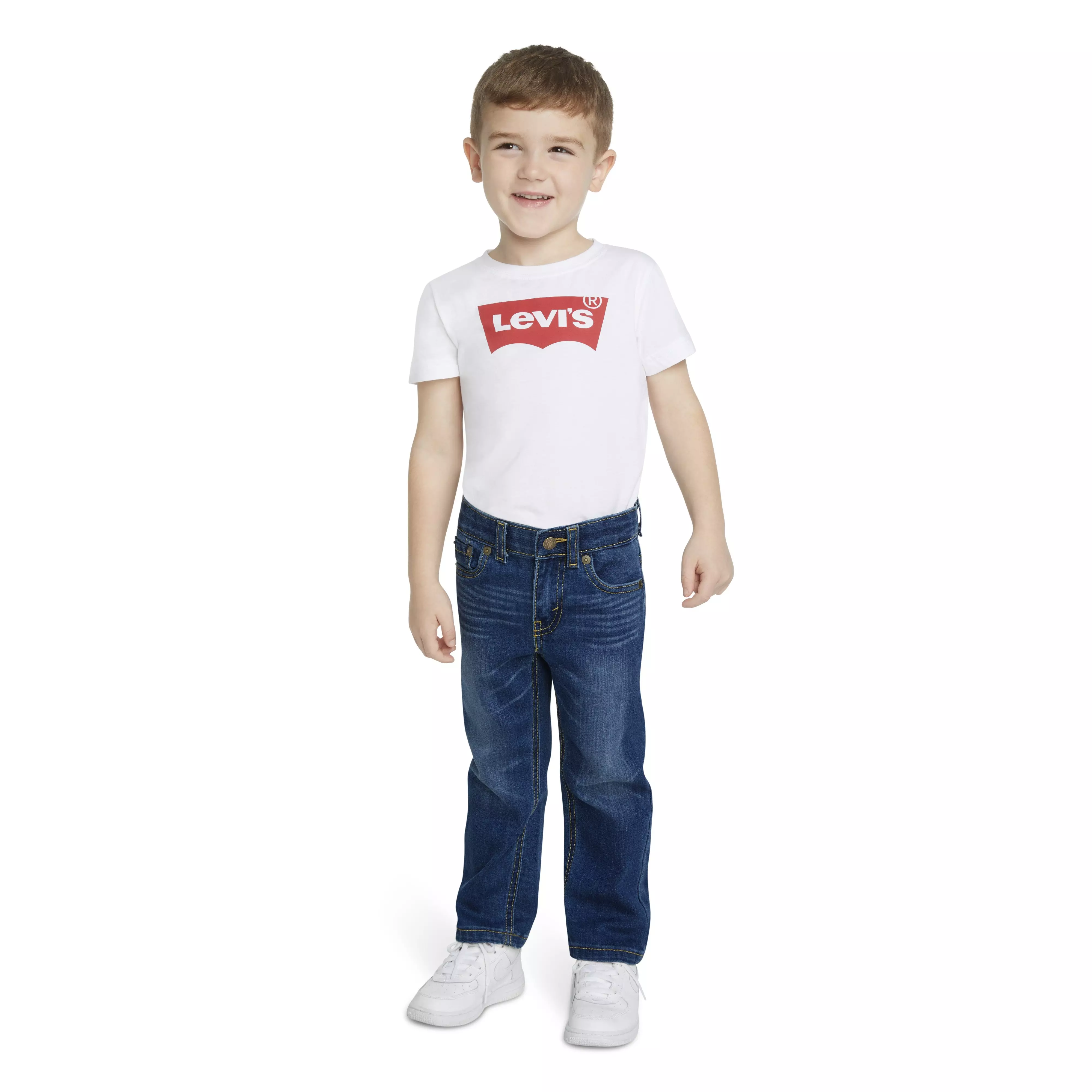 Levi's Toddler Boys' 514 Straight Fit Medium Blue Wash Denim Jeans - MEDIUM BLUE