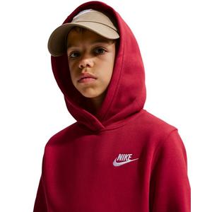 Nike Big Kids' Sportswear Club Fleece Pullover Hoodie - Red