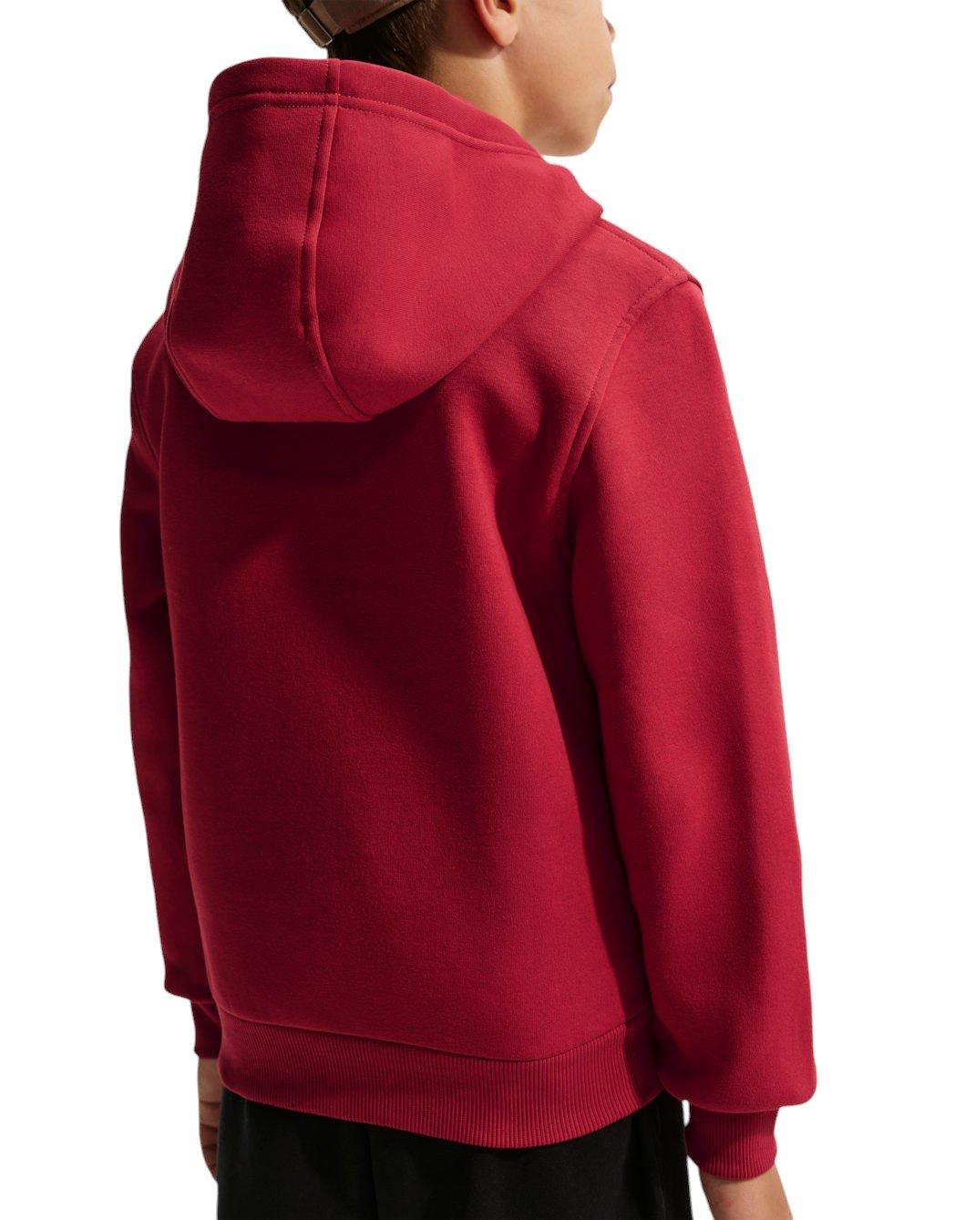 Nike Big Kids' Sportswear Club Fleece Pullover Hoodie - Red - RED Thumbnail View 3
