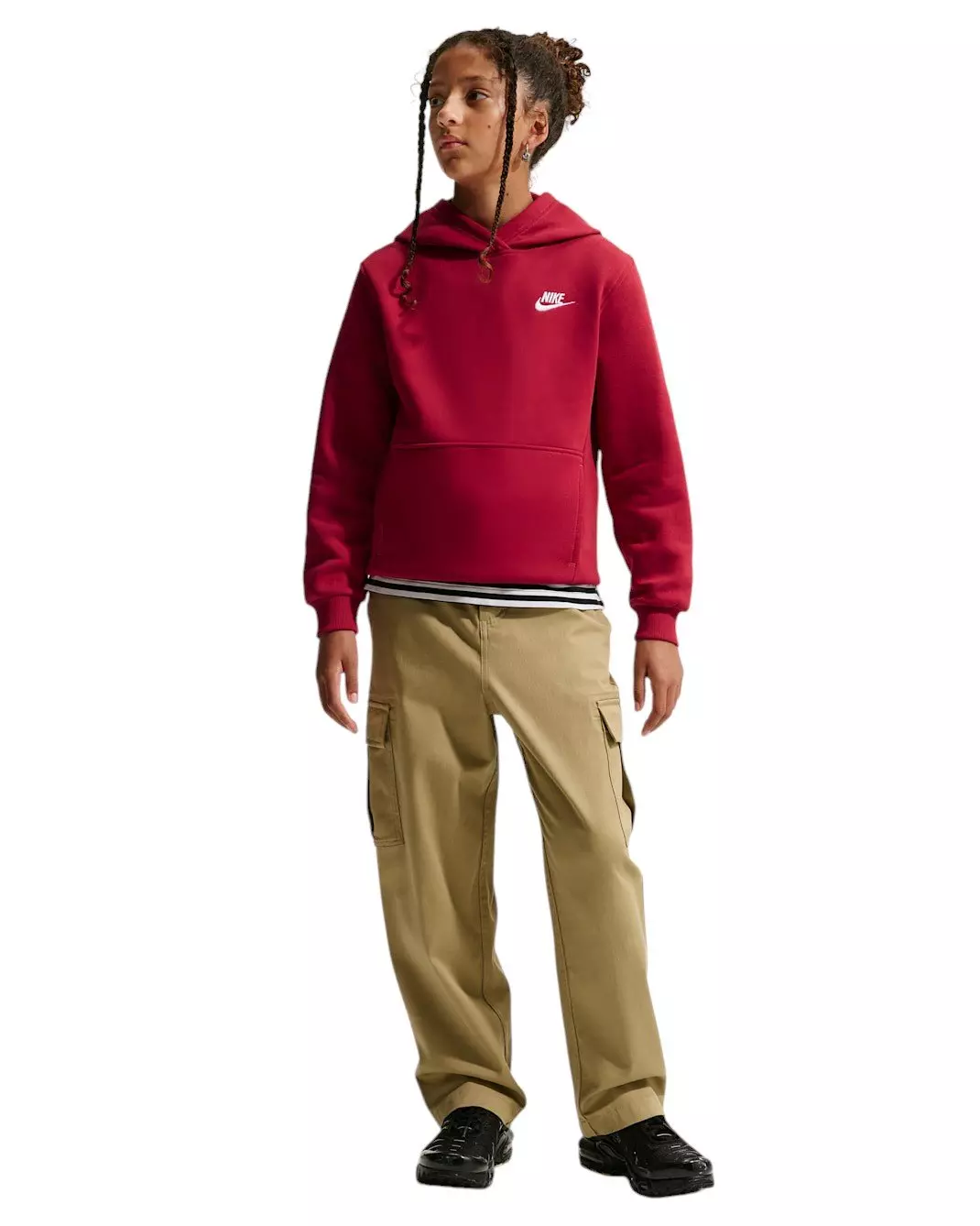 Nike Big Kids' Sportswear Club Fleece Pullover Hoodie - Red - RED