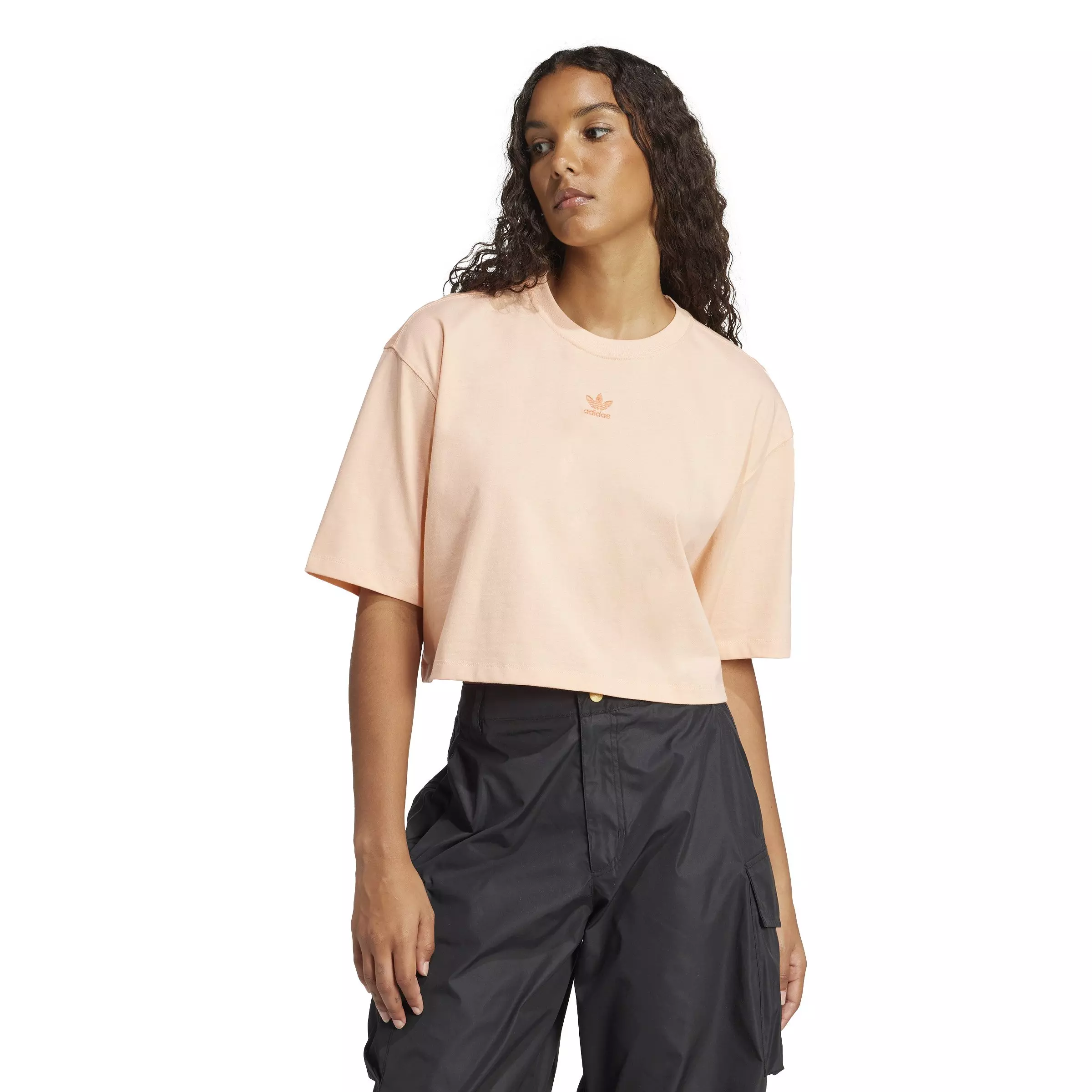 adidas Originals Women's Essentials Crop T-Shirt -Pink - PINK